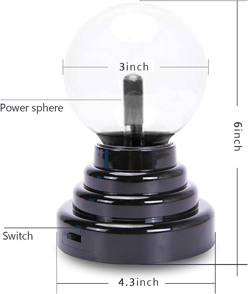 Plasma Ball/Light/Lamp, Static Electricity Globe Electric Lightning Ball, Touch
