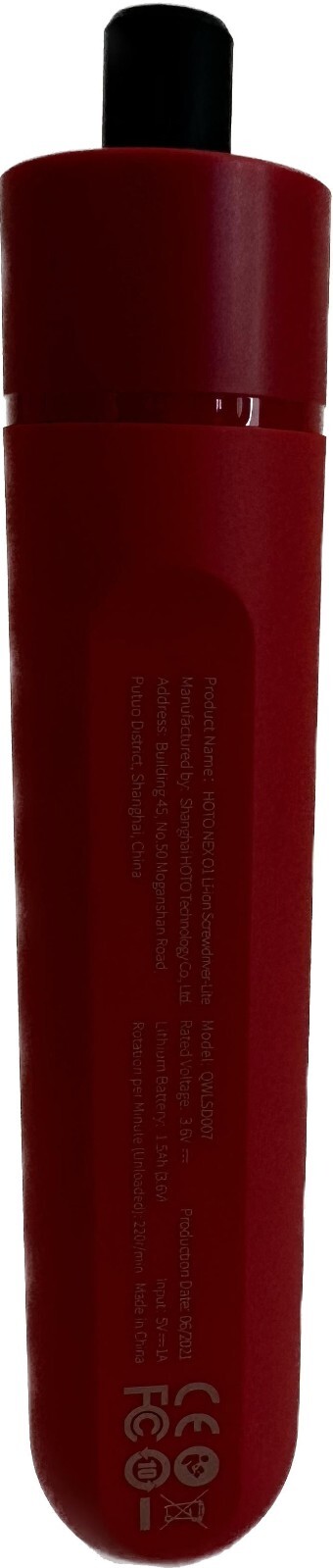 HOTO – 3.6V NEX O1 Li-ion Screwdriver-Lite QWLSD007 – Red (New in Box/Unused)