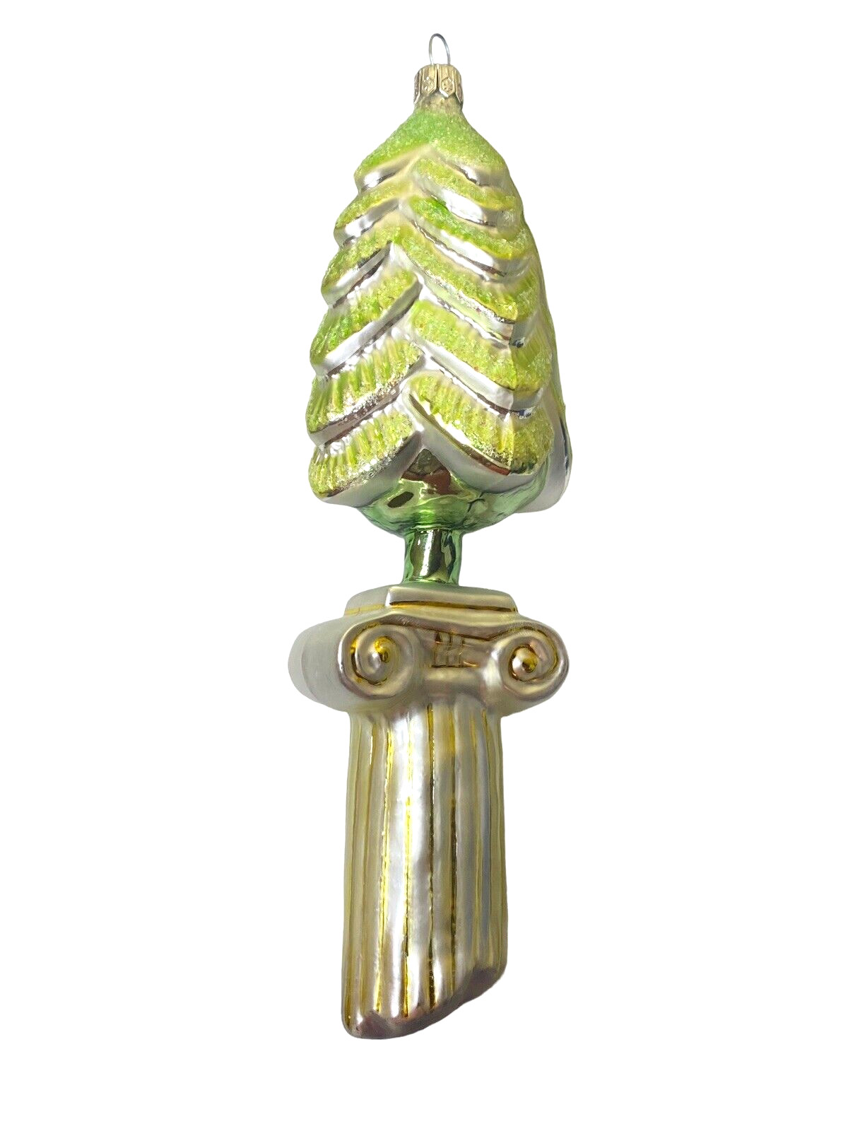CHRISTOPHER RADKO SIGNED 93 Classic Christmas Tree Blown Painted Glass Ornament