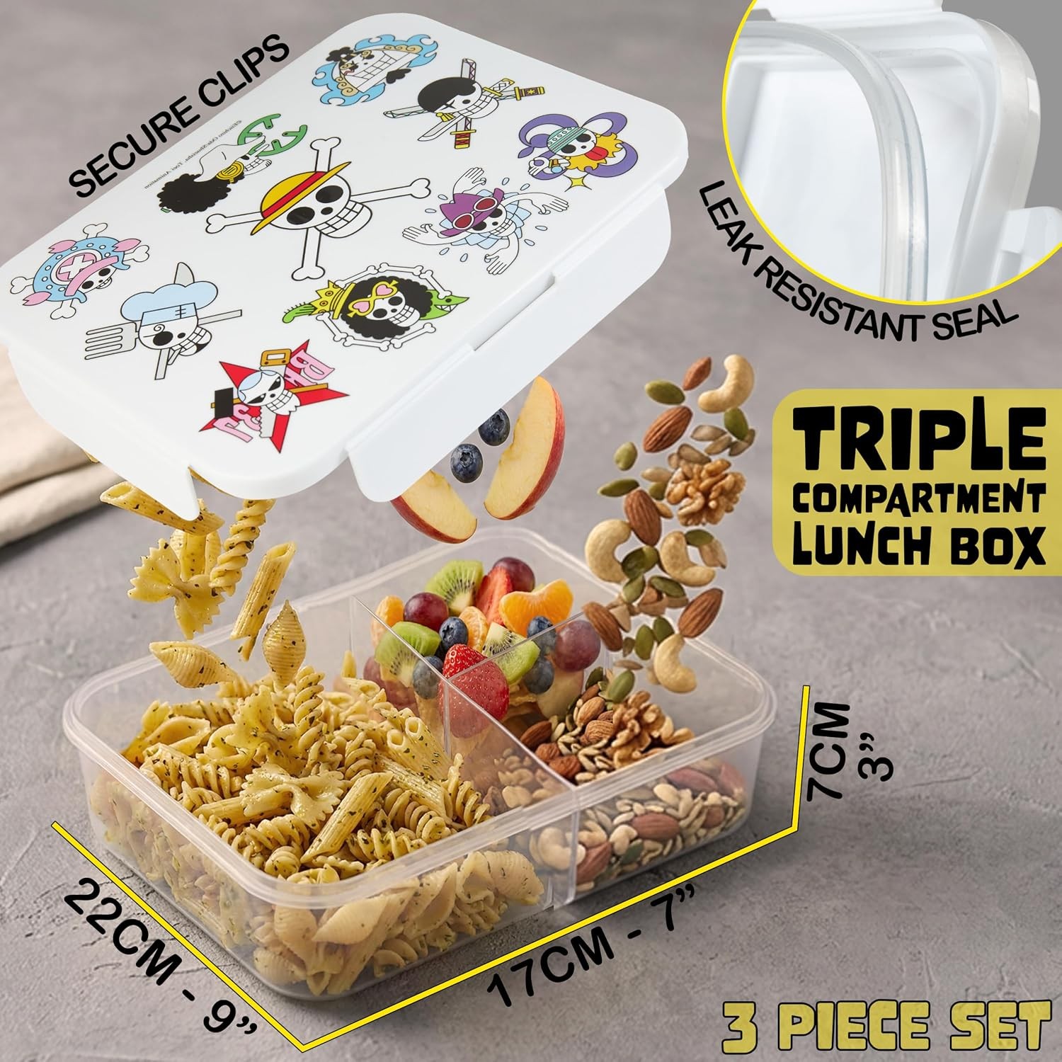 Multi One Piece Insulated Lunch Bag Set with Reusable Bento Box and 21.6