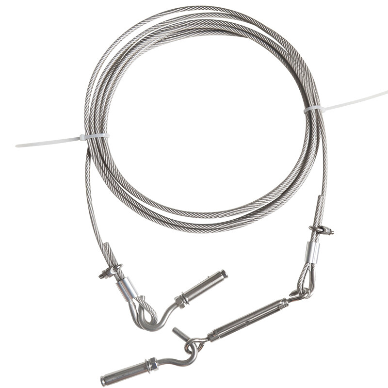 304 Stainless Steel Wire Rope Cable Clothesline Dia 4mm 5mm Rigging PVC Coated