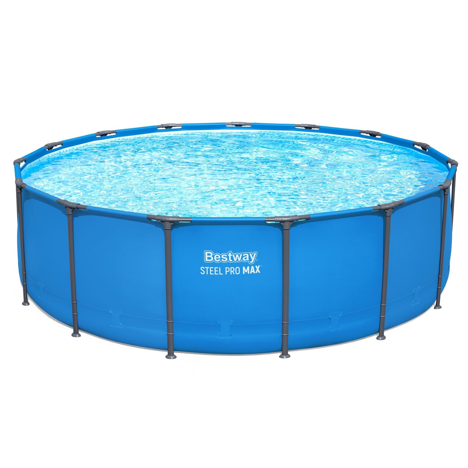Bestway Steel Pro MAX 15′ x 48″ Round Above Ground Swimming Pool for Backyard