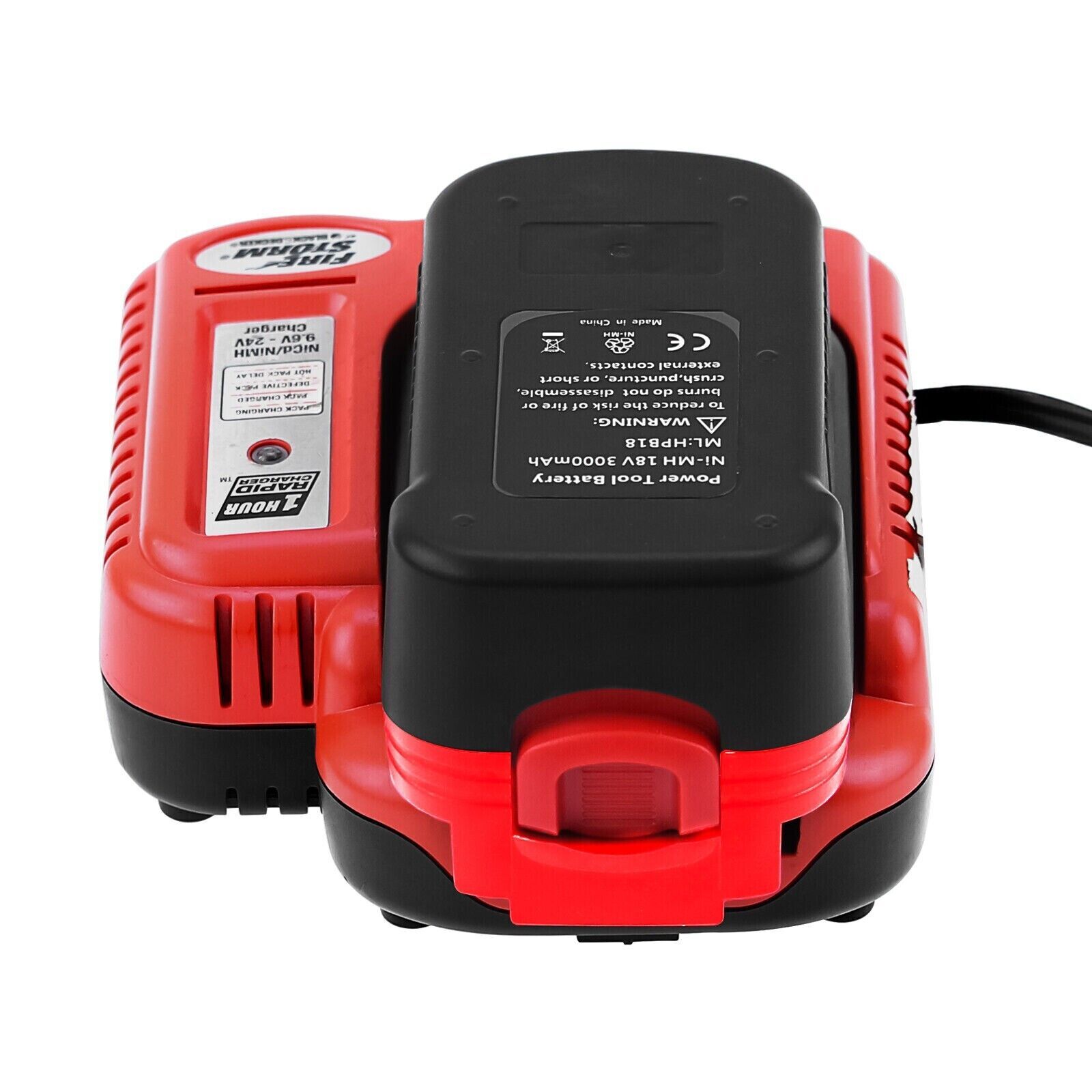 2X Battery for Black and Decker HPB18 18Volt HPB18-OPE /18V-24V Battery Charger
