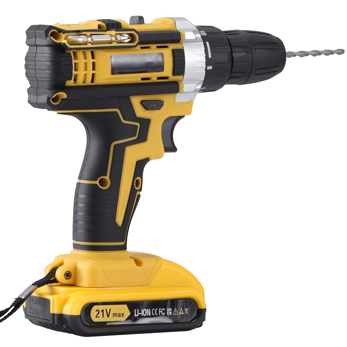 20V Electric Drill 3/8″ Power Cordless Screwdriver 22PCS Drill Set With Battery