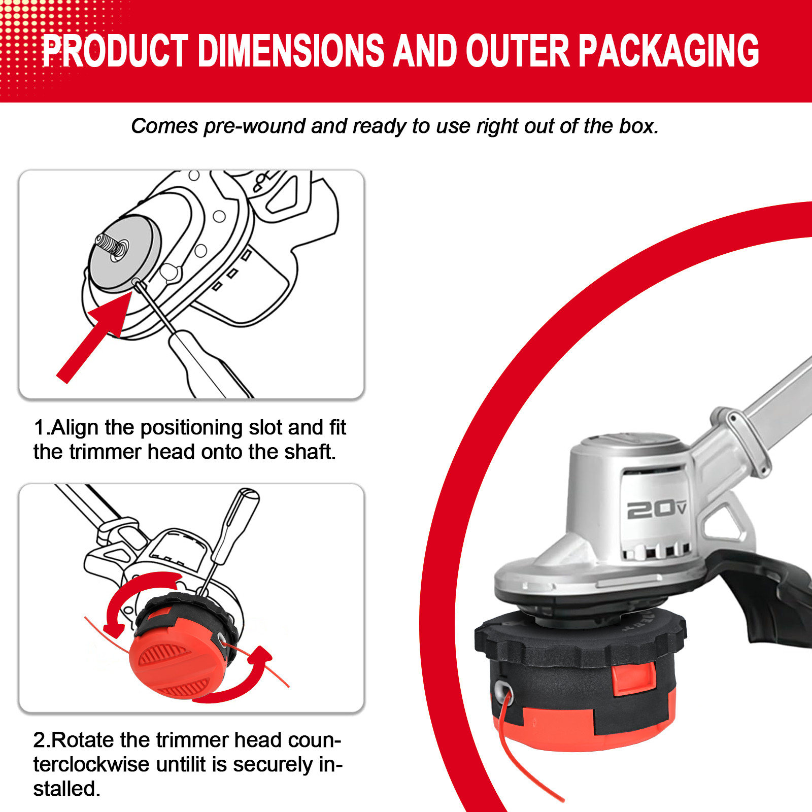High Quality Trimmer Head Fits Milwaukee M18 String Trimmers Weed Eater Head
