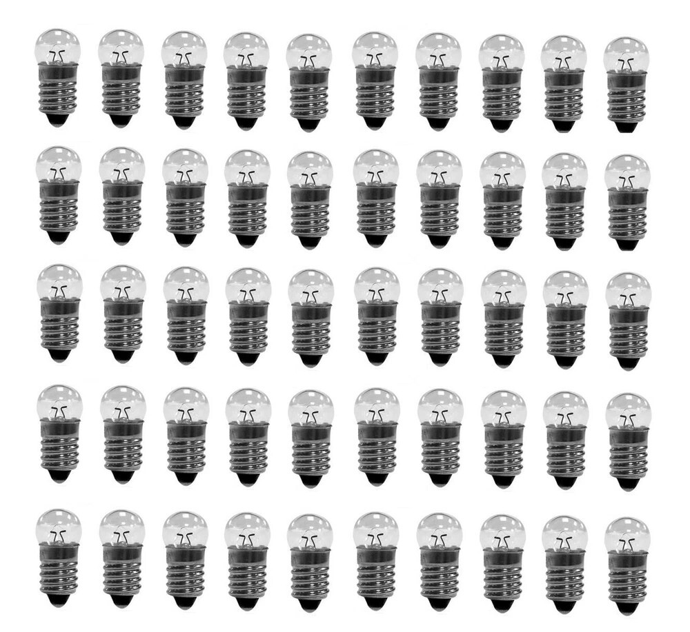 10 Pack E10 Mini Light Bulbs 12V 0.5A Screw Base Indicator Light Bulb