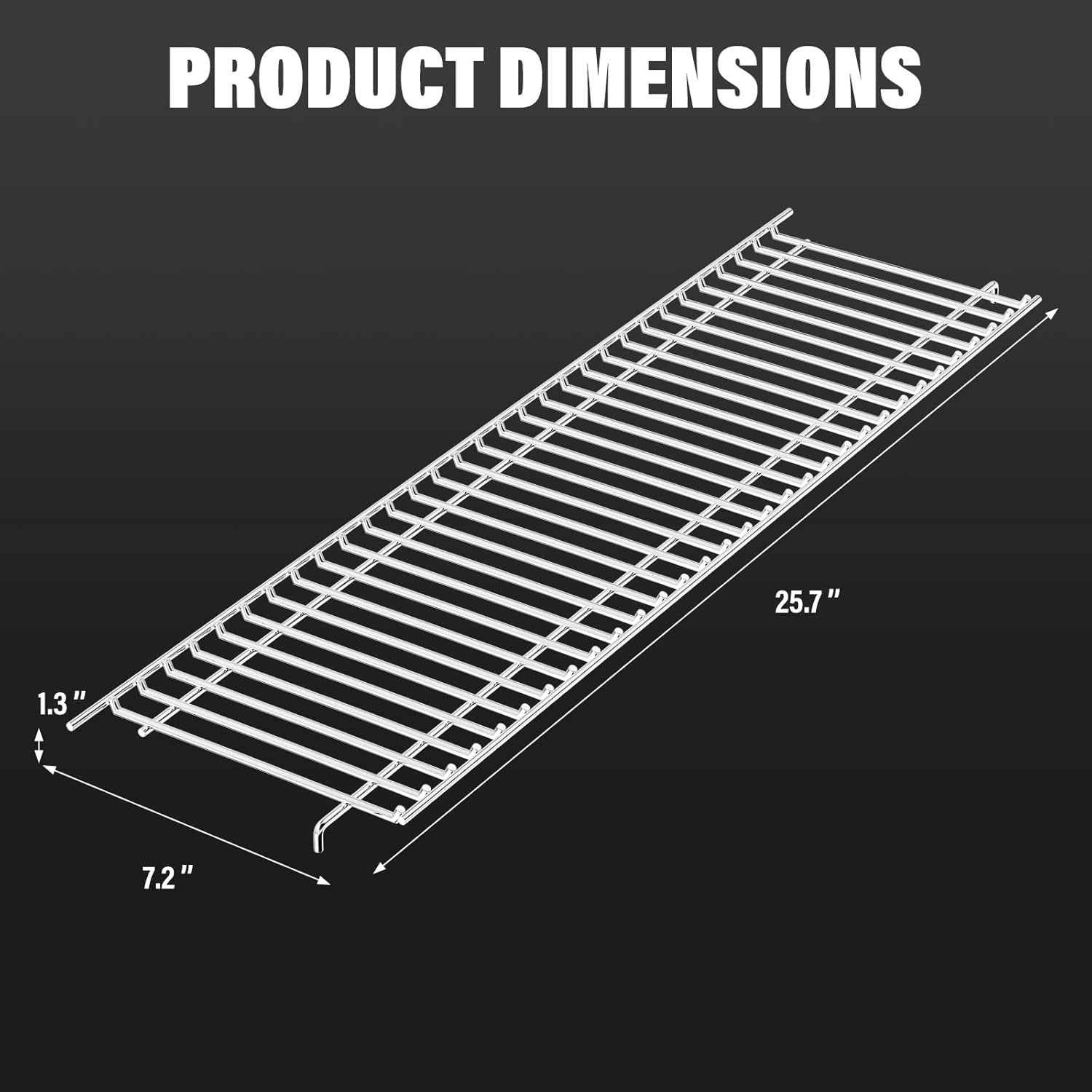 Nexgrill 720-0888S Warming Rack – Stainless Steel, Easy to Clean, 25.7″ x 7.2″