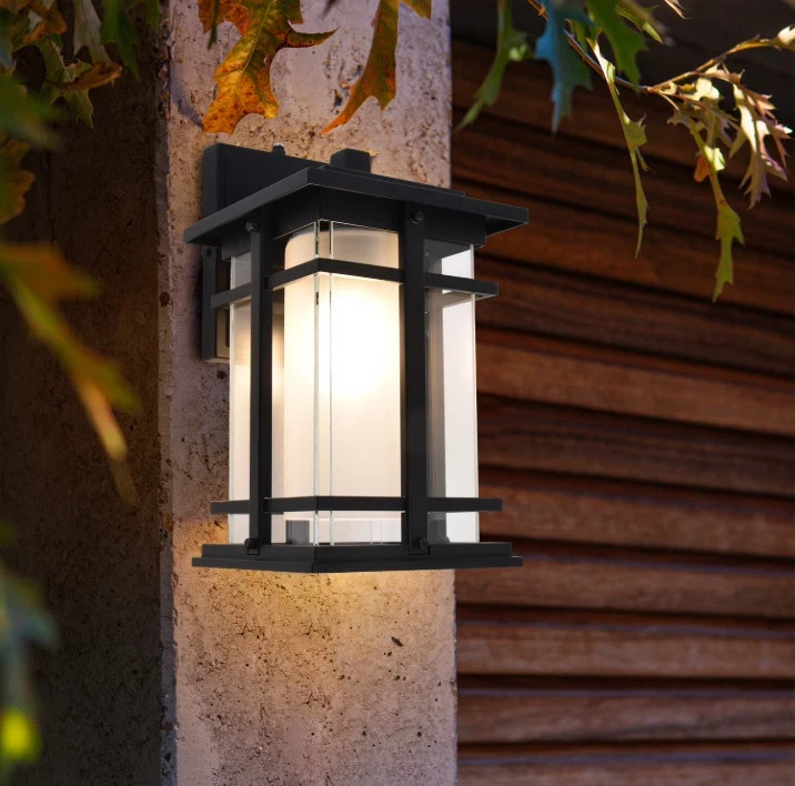 Lutec Craftsman 2.0 Style Coach Light Outdoor LED Wall Lantern Built-in DuskDawn