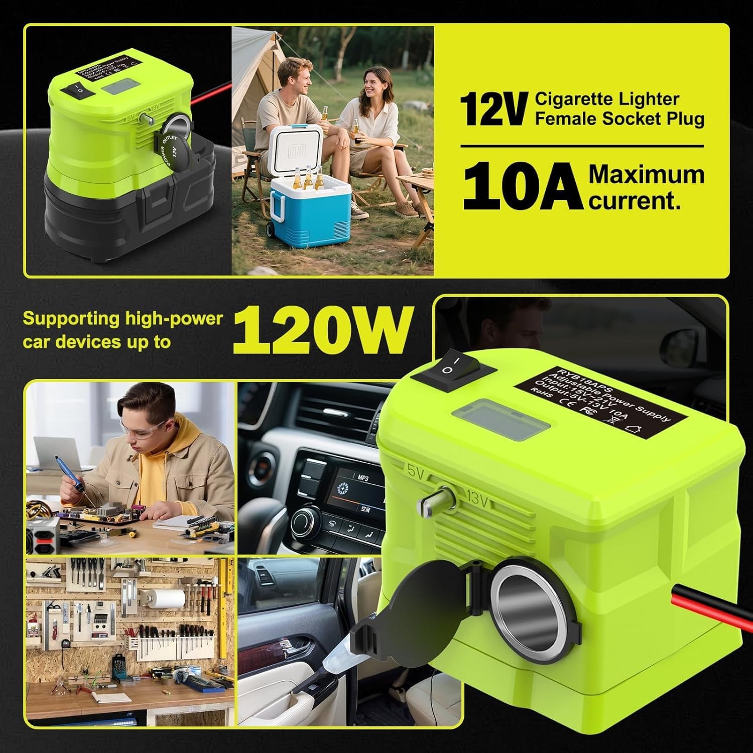 Adapter for Ryobi 18V to 12v Step Down,for Power Wheel Battery DIY Converter …