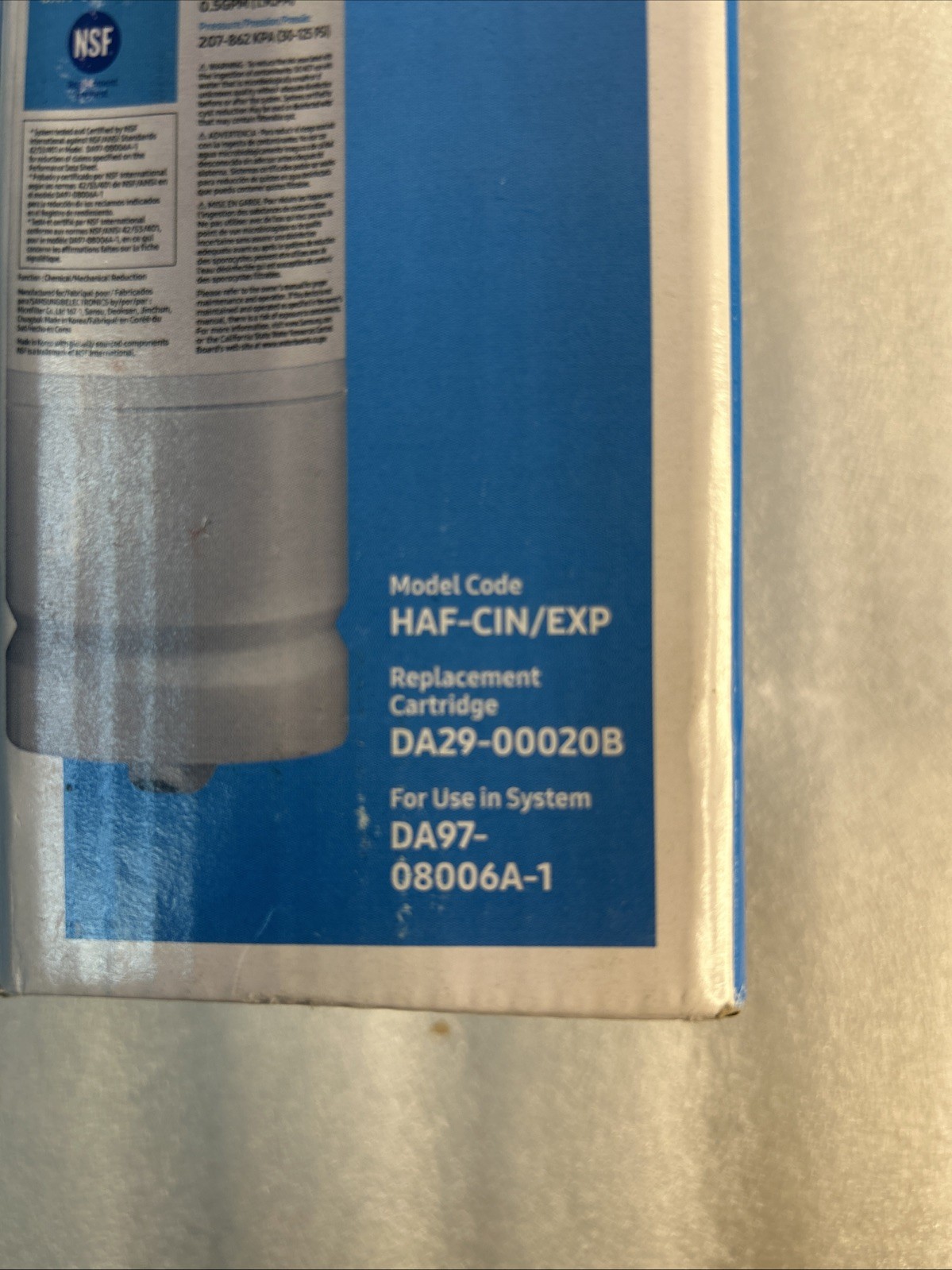 Samsung Water Filter Plastic White DA29-00020B HAF-CIN/EXP. Lot Of 2 Ea See Note
