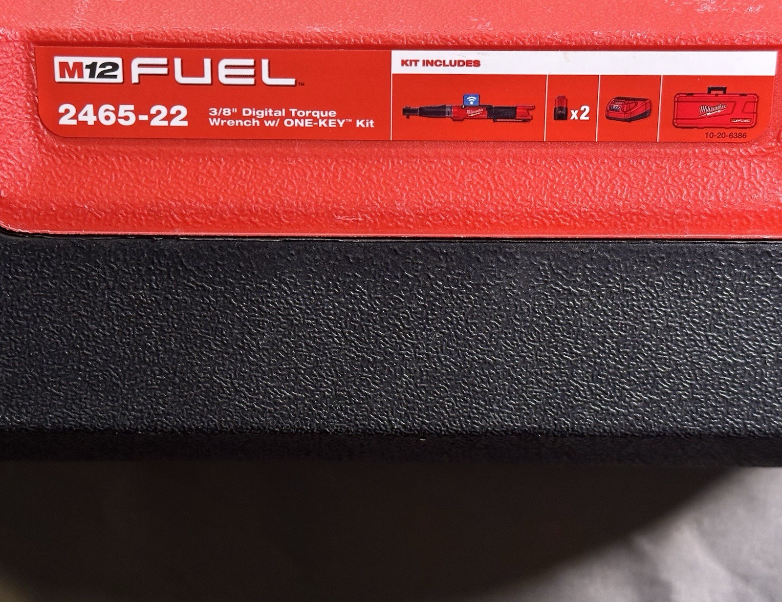 Milwaukee 2465-22 2465-20 M12 Digital Torque Wrench 3/8″ in Case w/ 2 Batteries