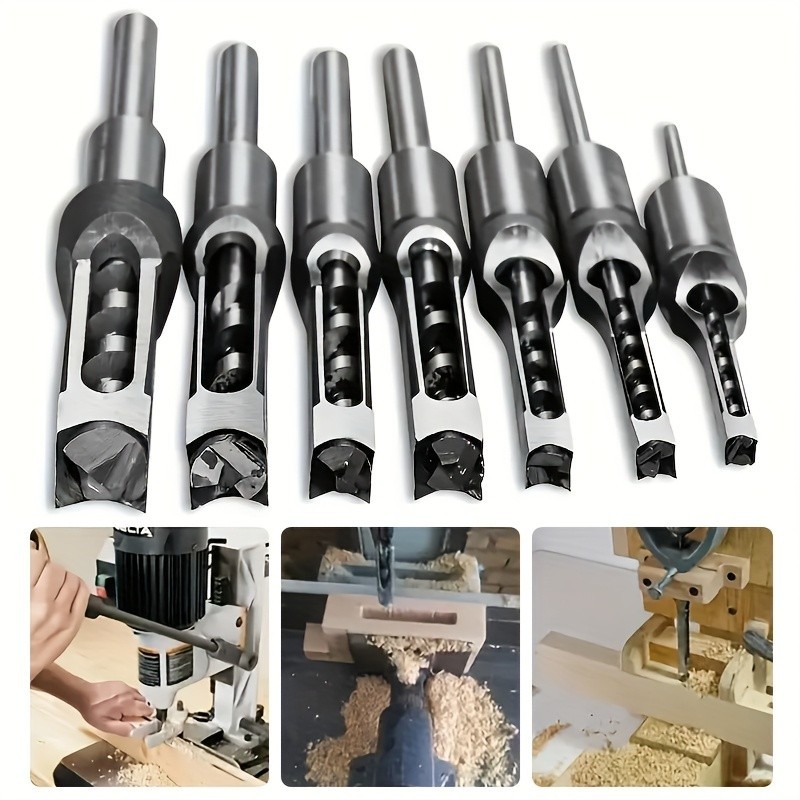 Woodworking Square Hole Drill Bit Set – Durable for Wood Drilling Projects