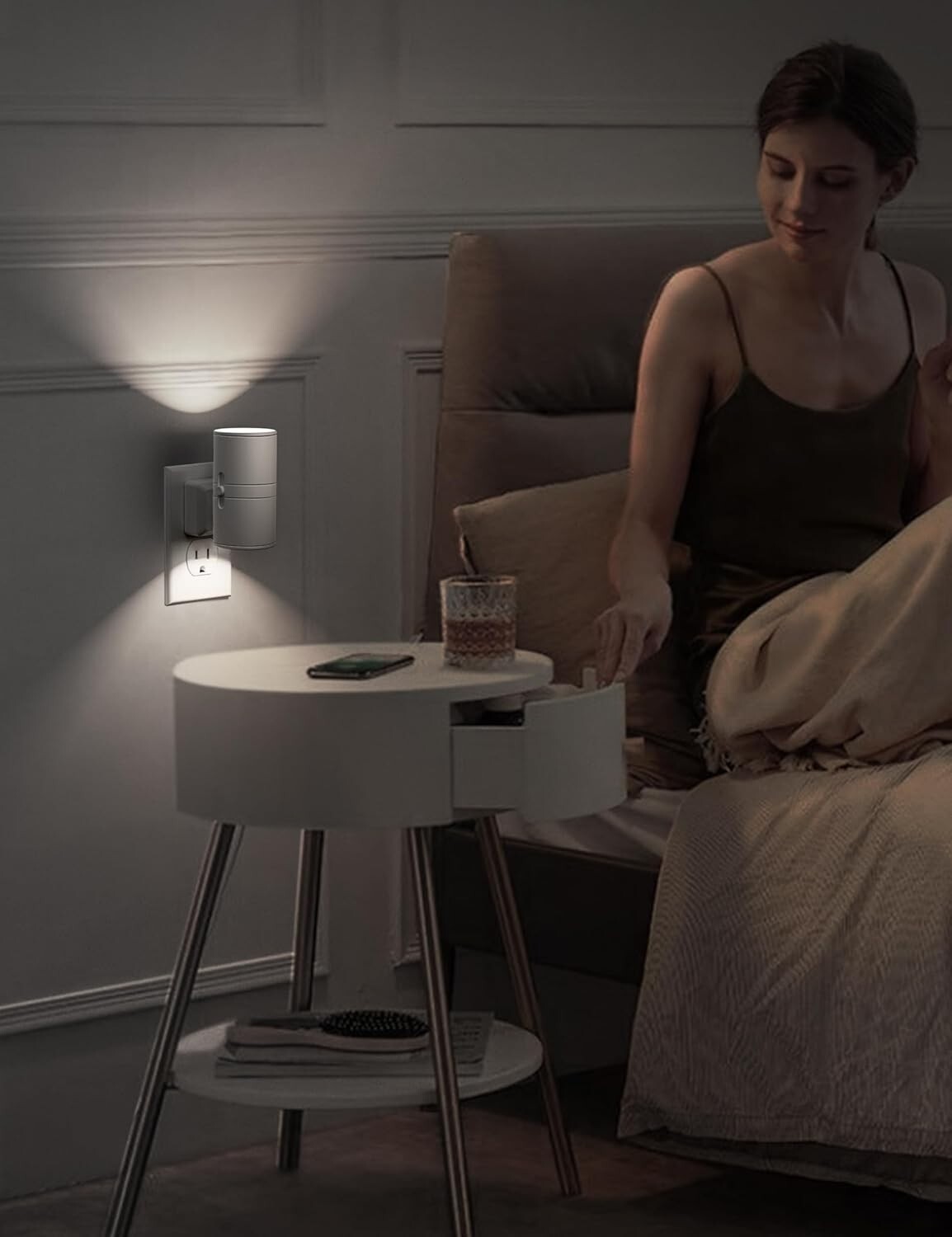 Adjustable Brightness LED Night Lights with Light Sensor – Perfect for Any Room