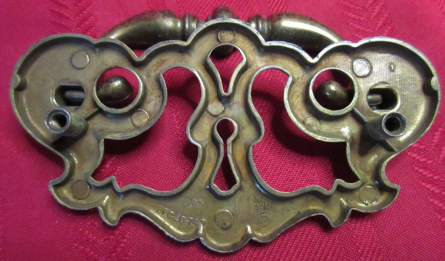 1985 Belwith BPC Drop Bail Chippendale Batwing Cabinet Pull Drawer Handle #20743