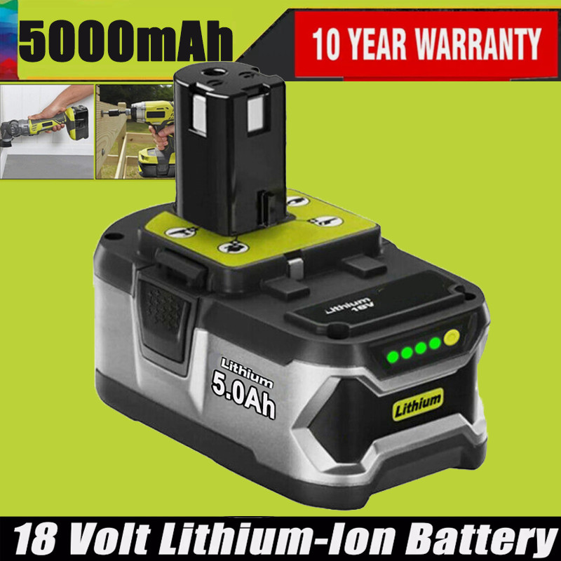 5.0Ah 18V Battery P108 PBP005 Lithium-Ion ONE+ OEM For RYOBI P108 P109 P197 NEW