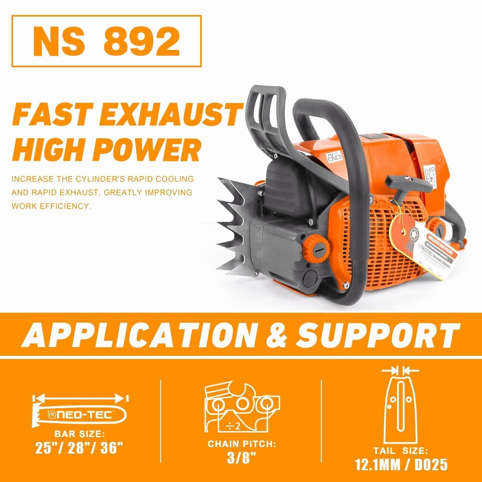 92cc Gasoline Chain Saw Power Head Compatible with MS 660 066 G660 without Bar