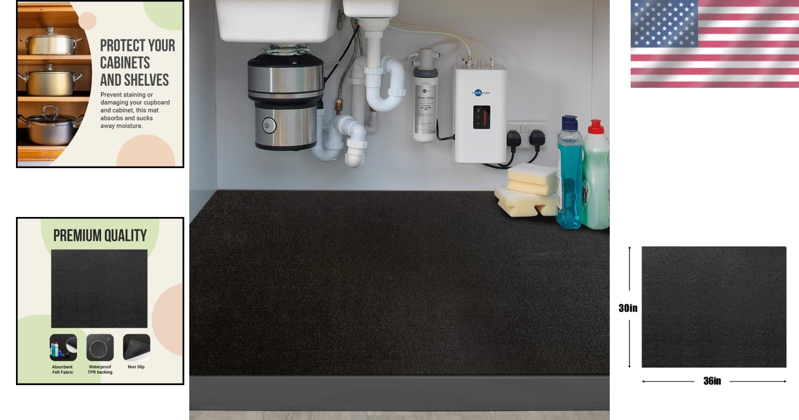 Reusable Waterproof Sink Mat 36×30 – Perfect Kitchen Drip Tray for Easy Clean-Up
