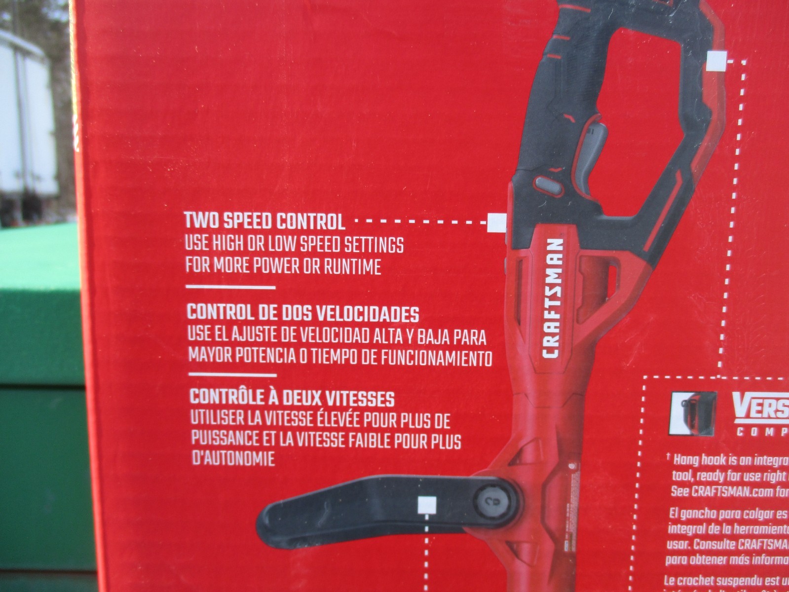 New, 13” Cordless String Trimmer Edger Craftsman V20 2.0Ah Battery & Charger
