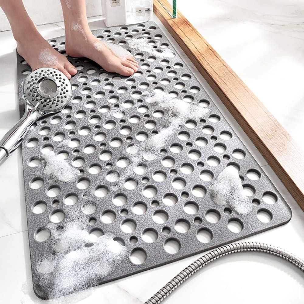 Non Slip Bathtub Mat for Shower — Anti Skid Safety Mat with Strong Suction Cu…