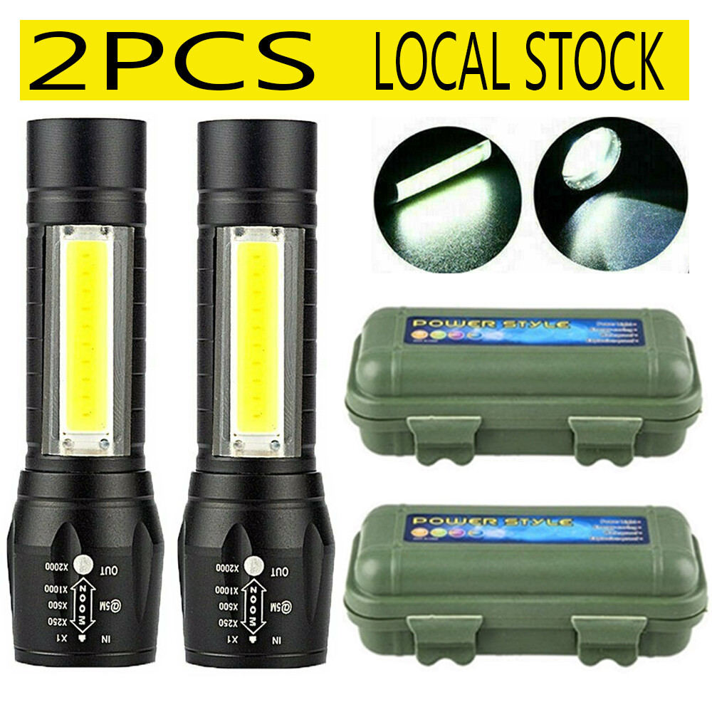 Rechargeable 990000LM LED Flashlight Tactical Police Super Bright Torch Zoomable