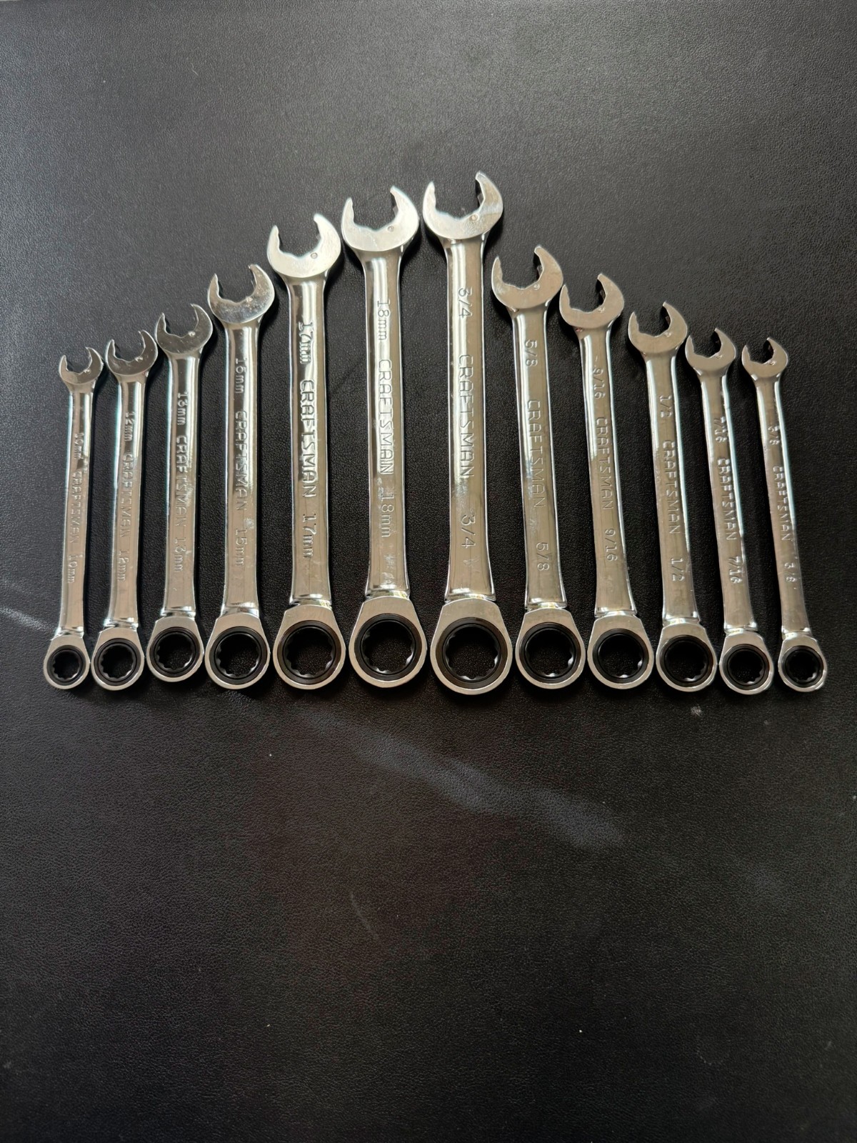 Craftsman Ratcheting Wrench Set – 12 pcs Open End and Box End