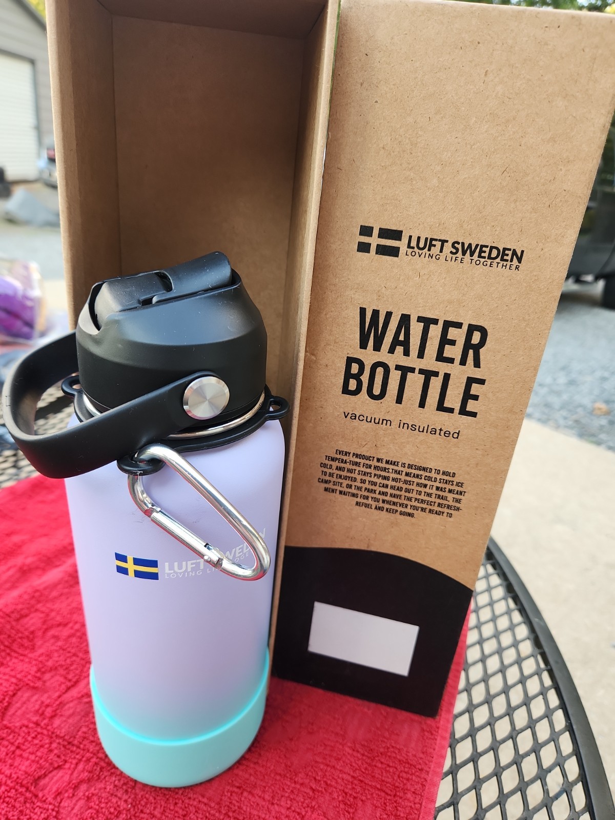 Luft Sweden Water Bottle Vacuum Insulated 32 Oz New In Box
