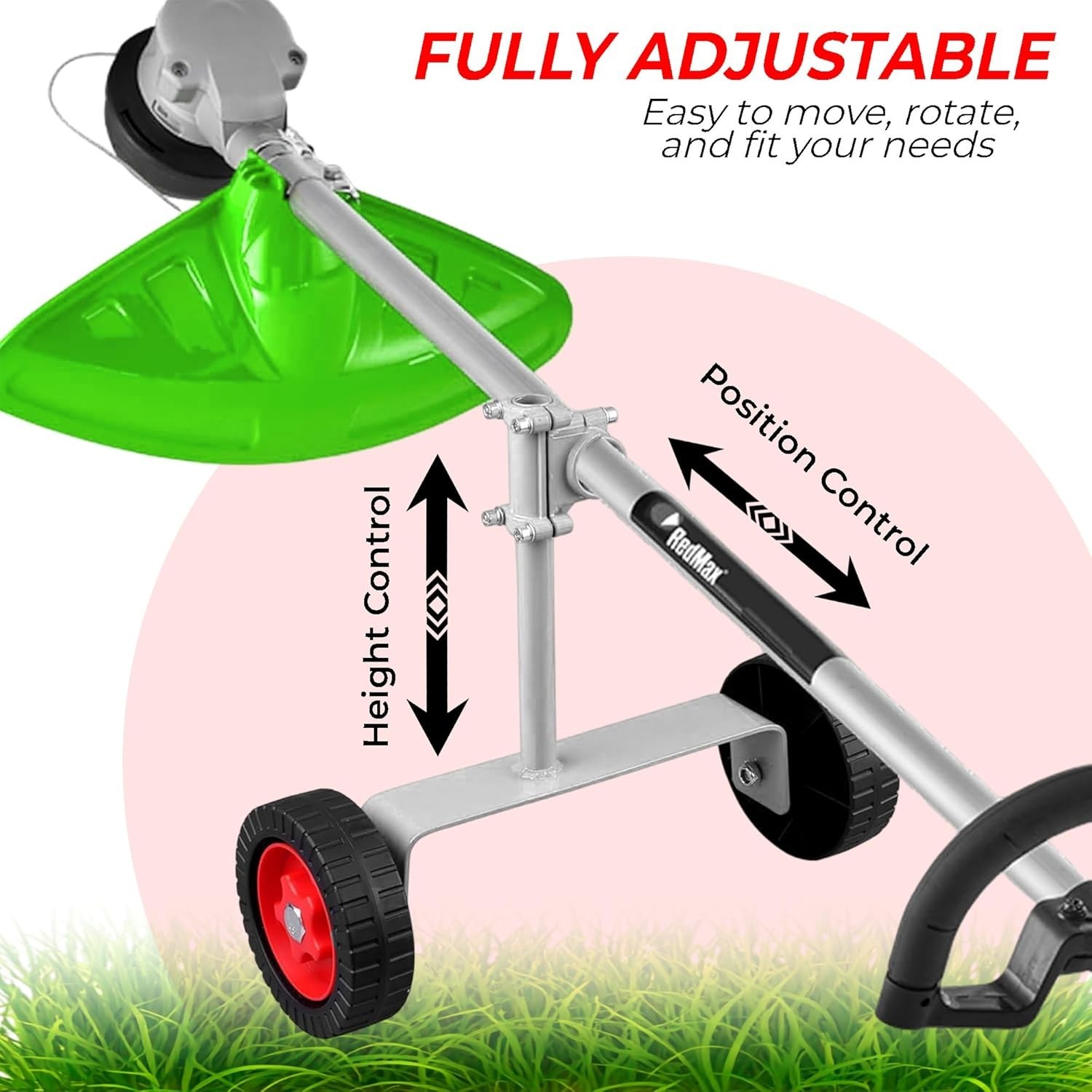 Grass Cutter Universal String Trimmer Wheel Attachment – Fits 26Mm & 28Mm Shafts