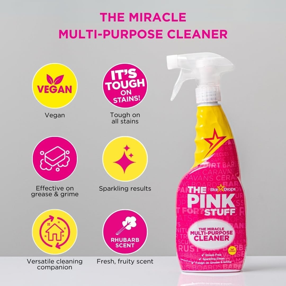 Stardrops The Pink Stuff Miracle Multi-Purpose Cleaner – Removes Grease, Grime,