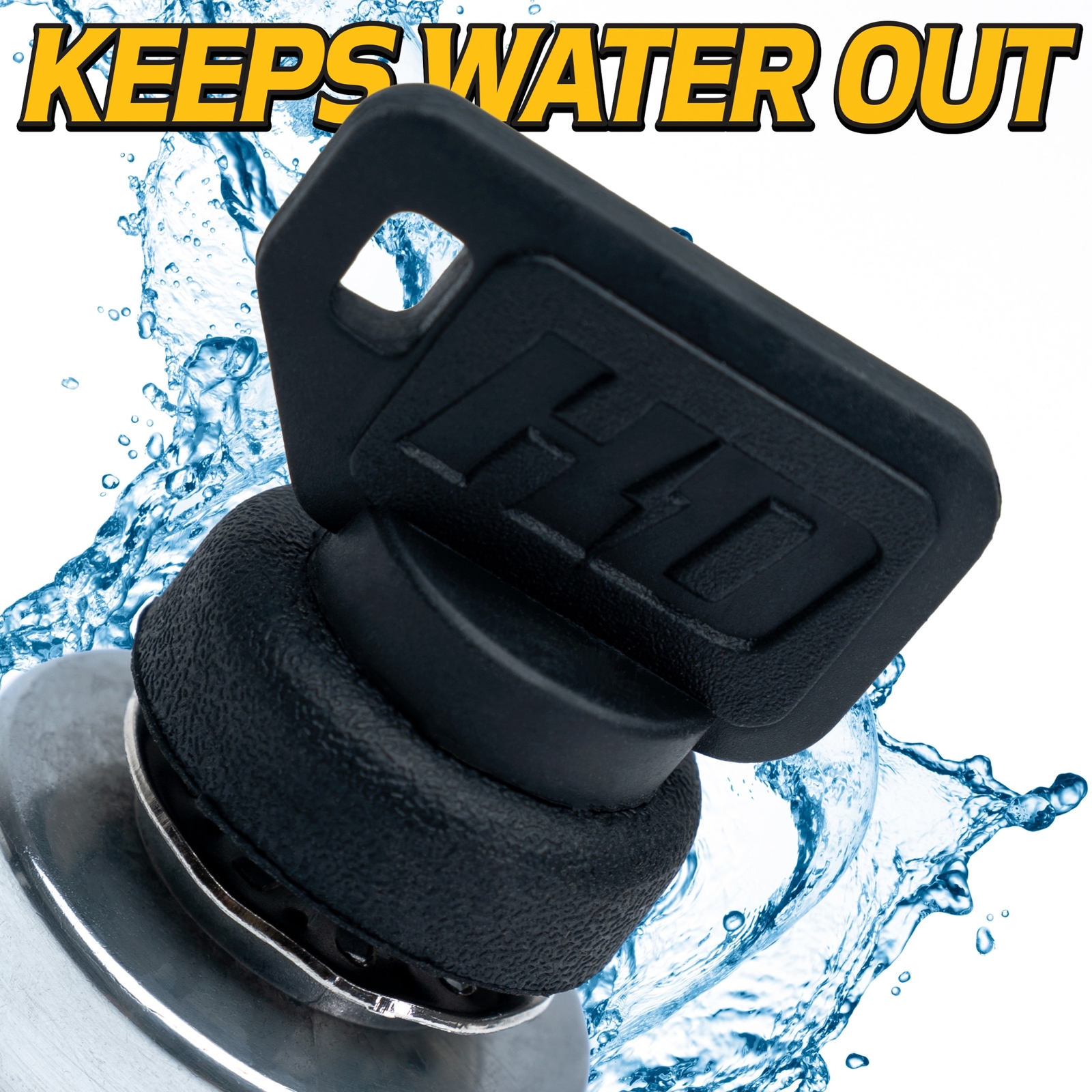 Starter Ignition Key Switch fits Hustler 045898 with Dual Dust Shield System