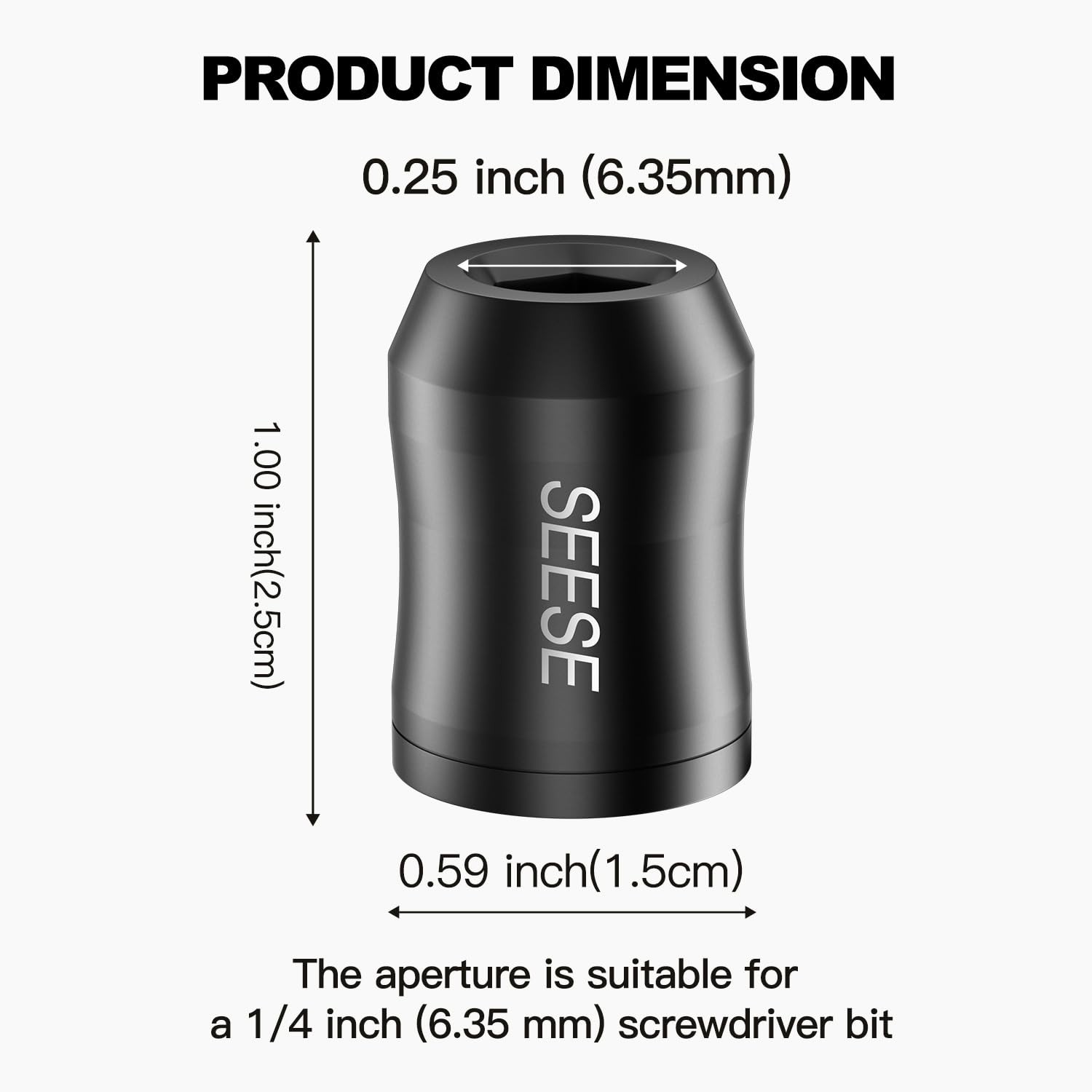 SEESE Strong Magnetic Screw Ring: 1/4 Inch/ 6.35 mm Universal Magnetic Scre
