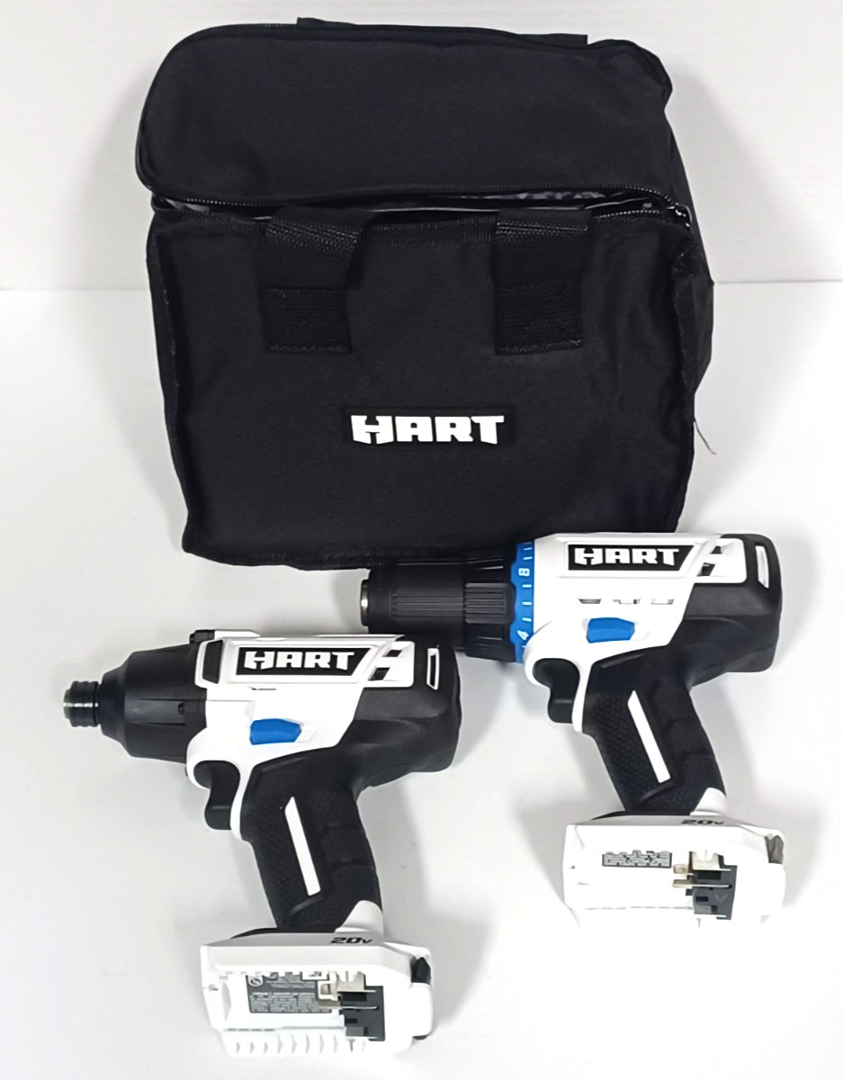 NEW HART 20v Cordless HPID02 1/4″ Impact Driver & HPDD02 1/2″ Drill – Tools Only