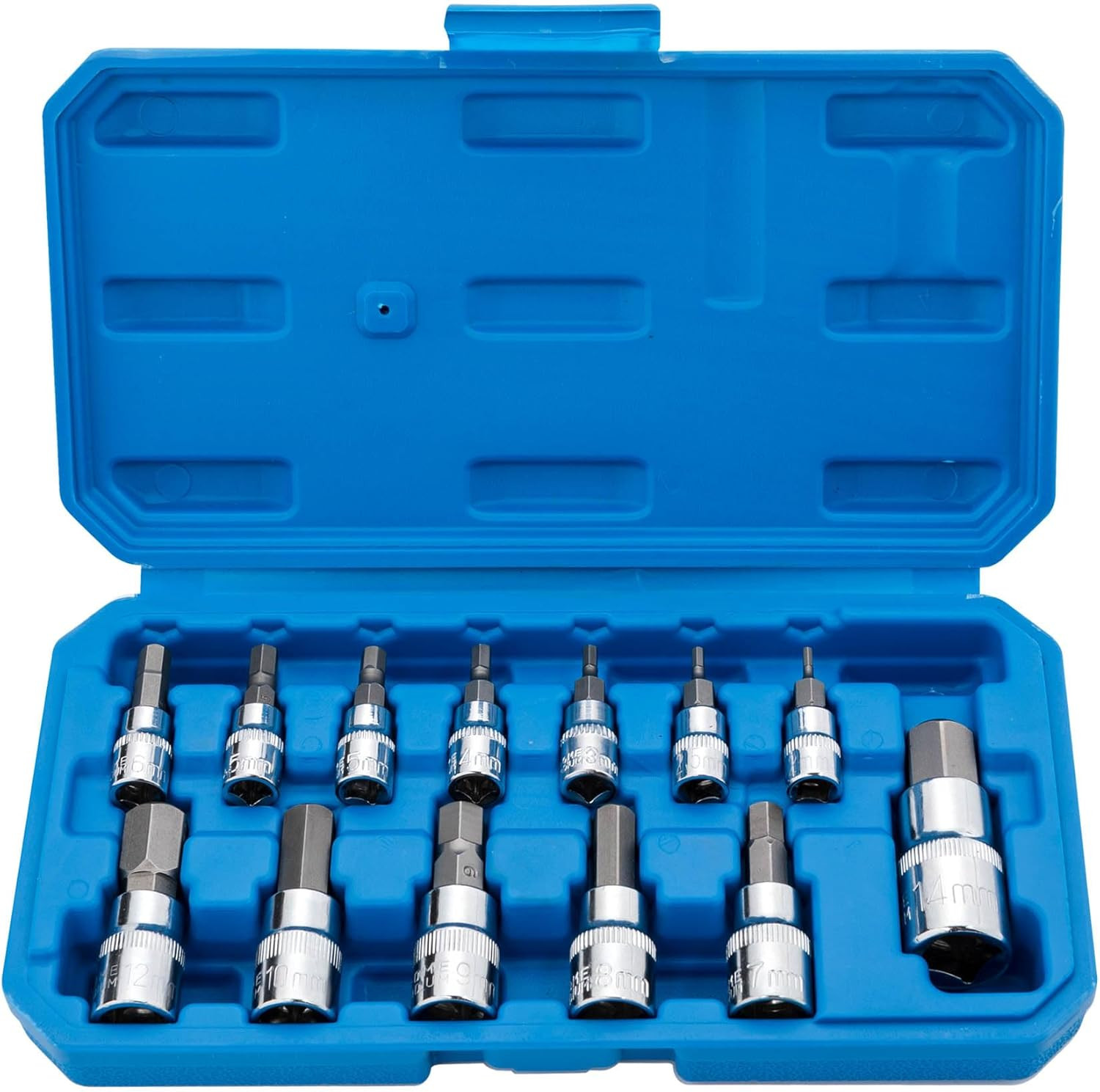 Hex Bit Socket Set Premium S2 Alloy Steel | 13-Piece Metric 2mm – 14mm Allen Soc