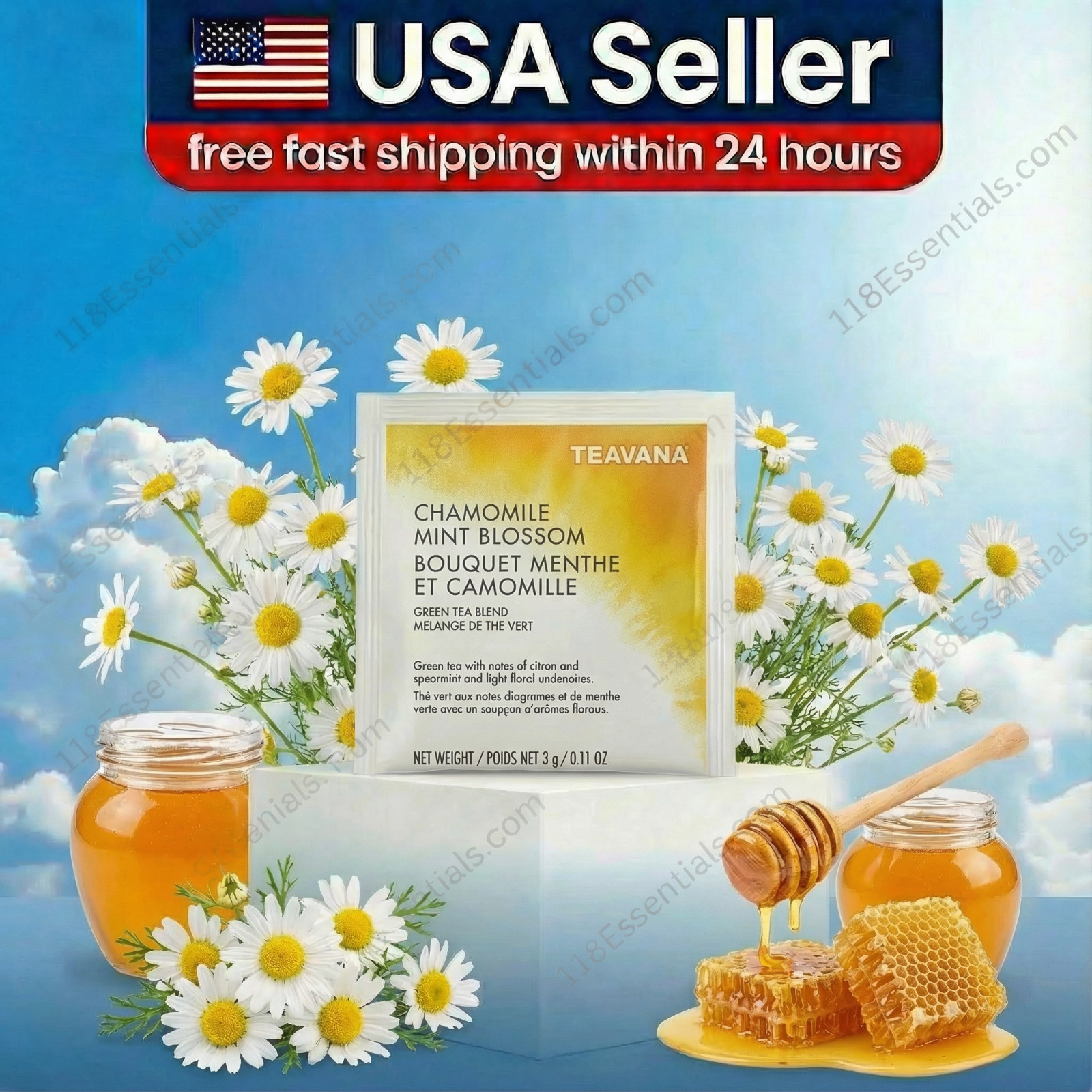Starbucks Teavana Chamomile Mint Blossom Herbal 30 Tea Sachets (1 Month Supply)