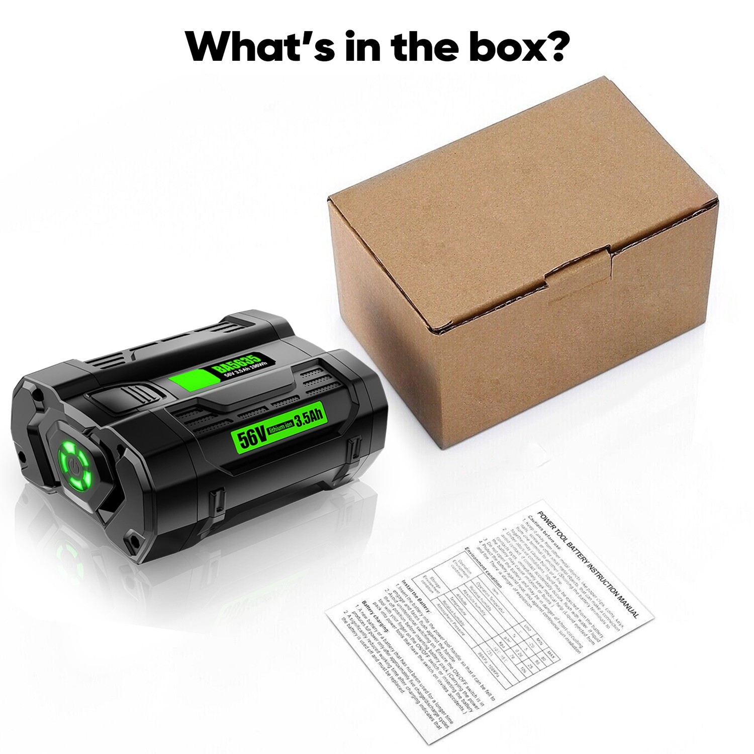 For EGO Power+ Lithium-Ion Battery 56V 3.5Ah BA1400 BA4200 BA2800T w/Fuel Gauge