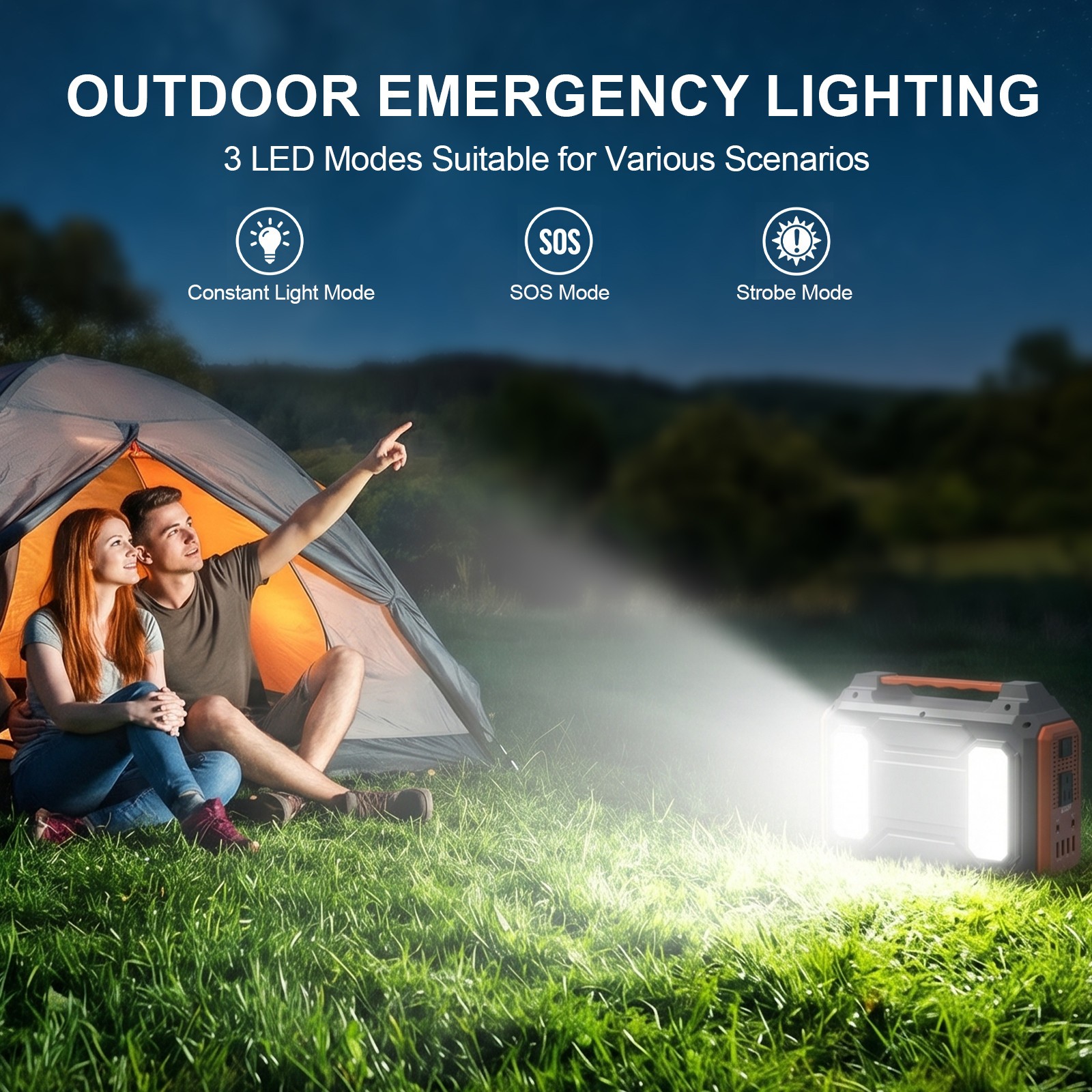 Portable Power Station 300W 280Wh 110V AC DC Solar Generator For Camping CPAP RV