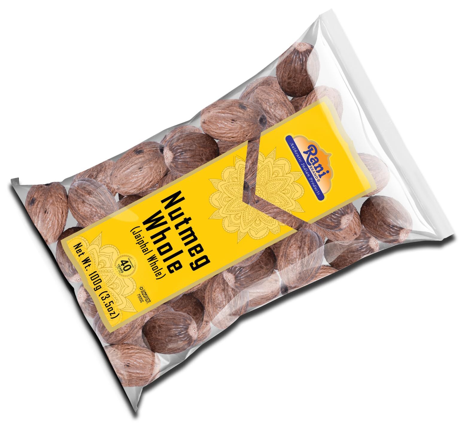 Rani Nutmeg (Jaiphul) Whole Spice, 21-23 Pieces, 3.5oz (100g)