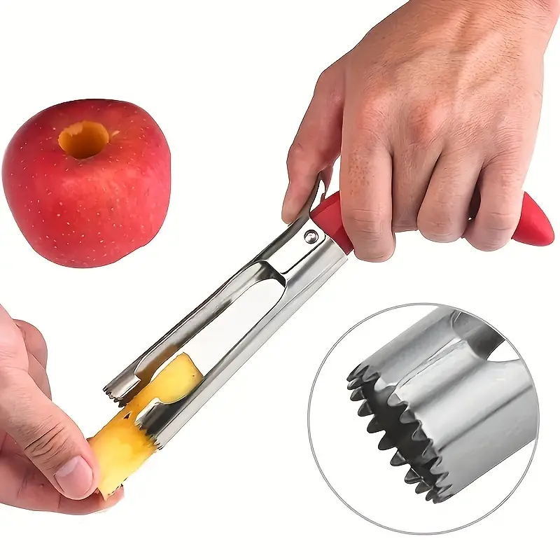 Fruit Apple Corer Pear Tools Stainless Steel Kitchen Twist Easy Core Remover US