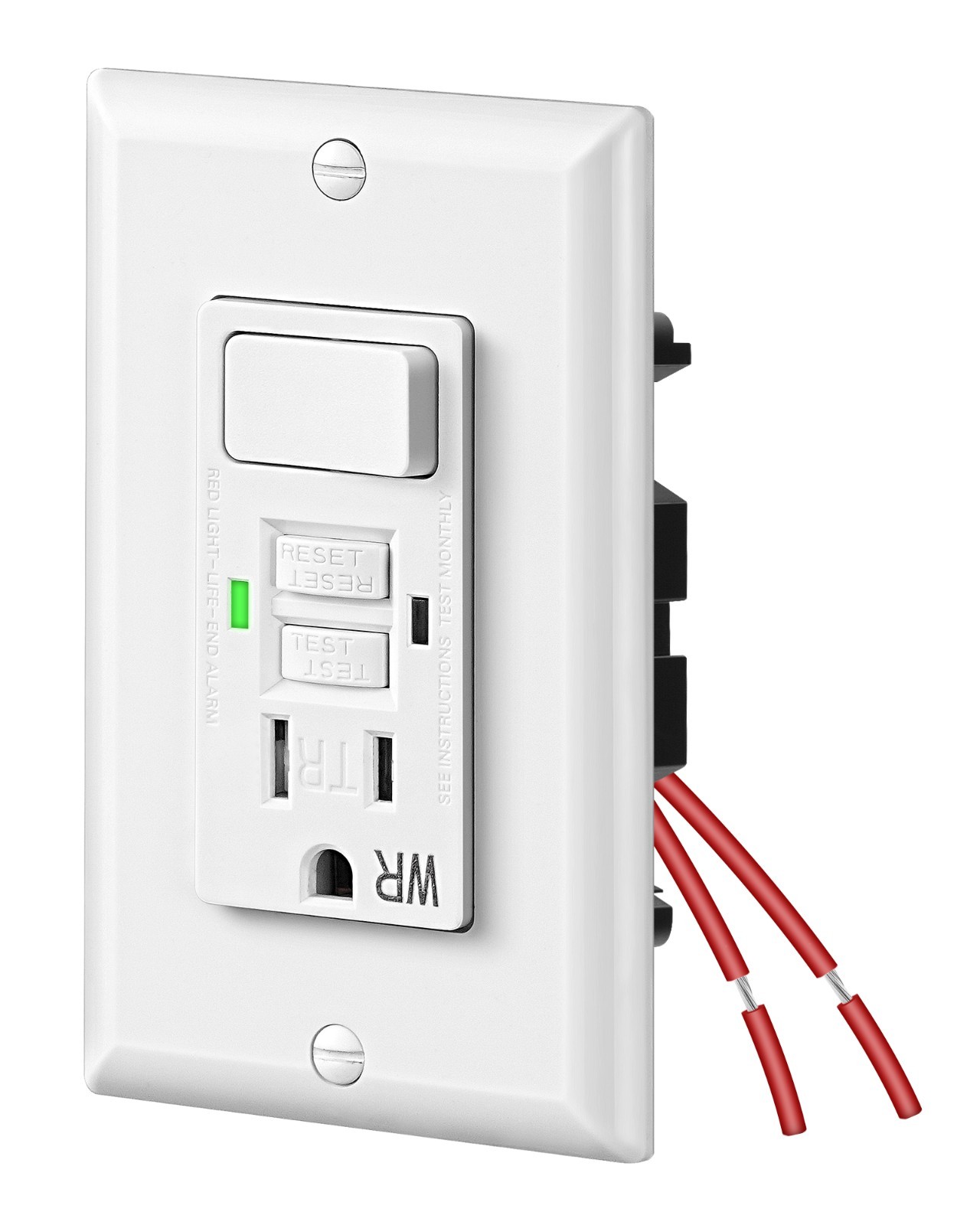 DEWENWILS 15A GFCI Switch Outlet Combo,15 Amp GFCI Outlet,ETL Listed, White