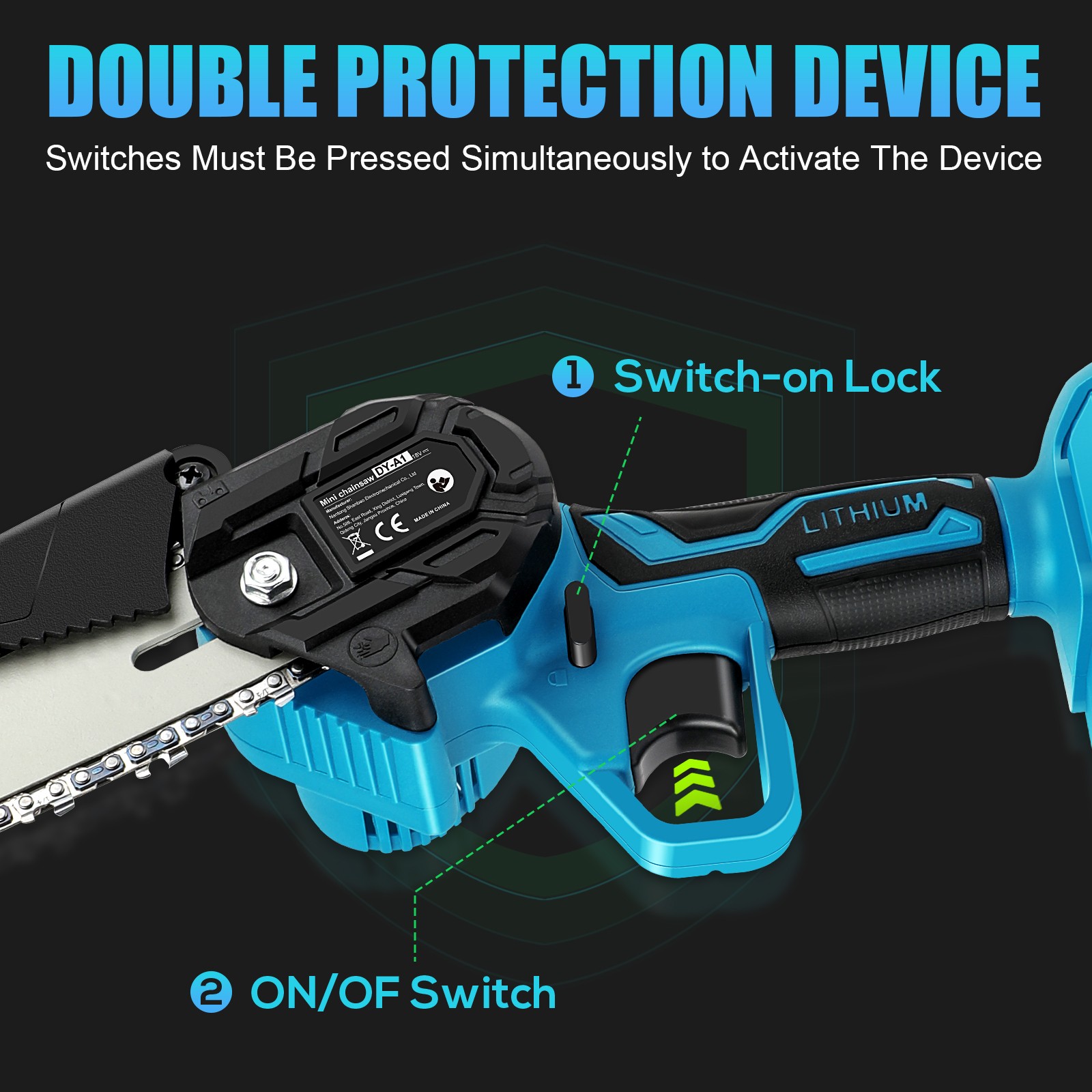 6″ Mini Cordless Electric Chainsaw Handheld w/ 2x 5.5Ah Battery for Makita 18V