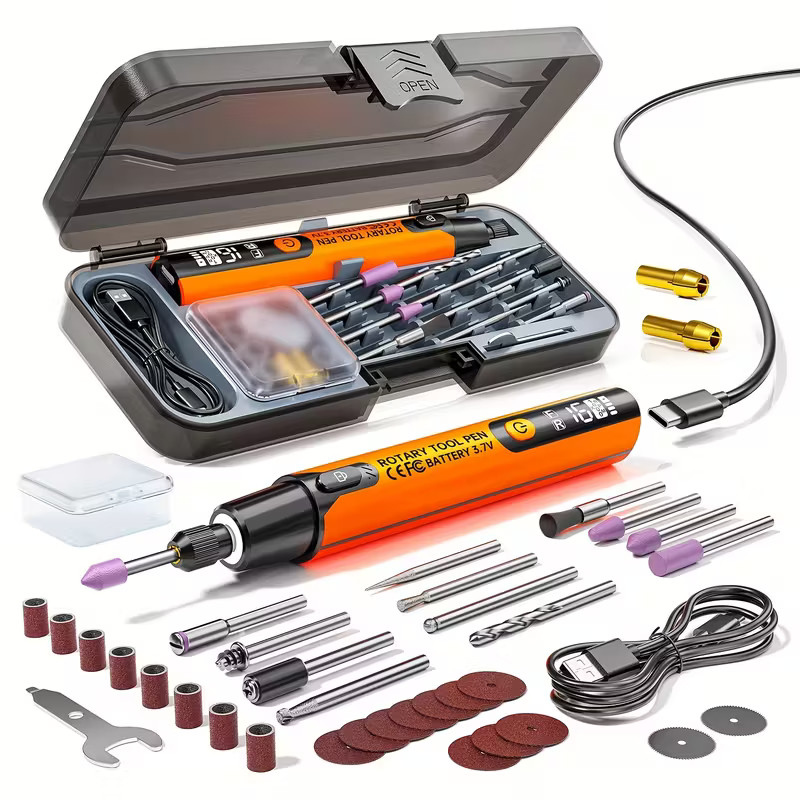 6 Speeds Rechargeable Cordless Rotary Tool Kit Mini Rotary Tool 40pc Accessories