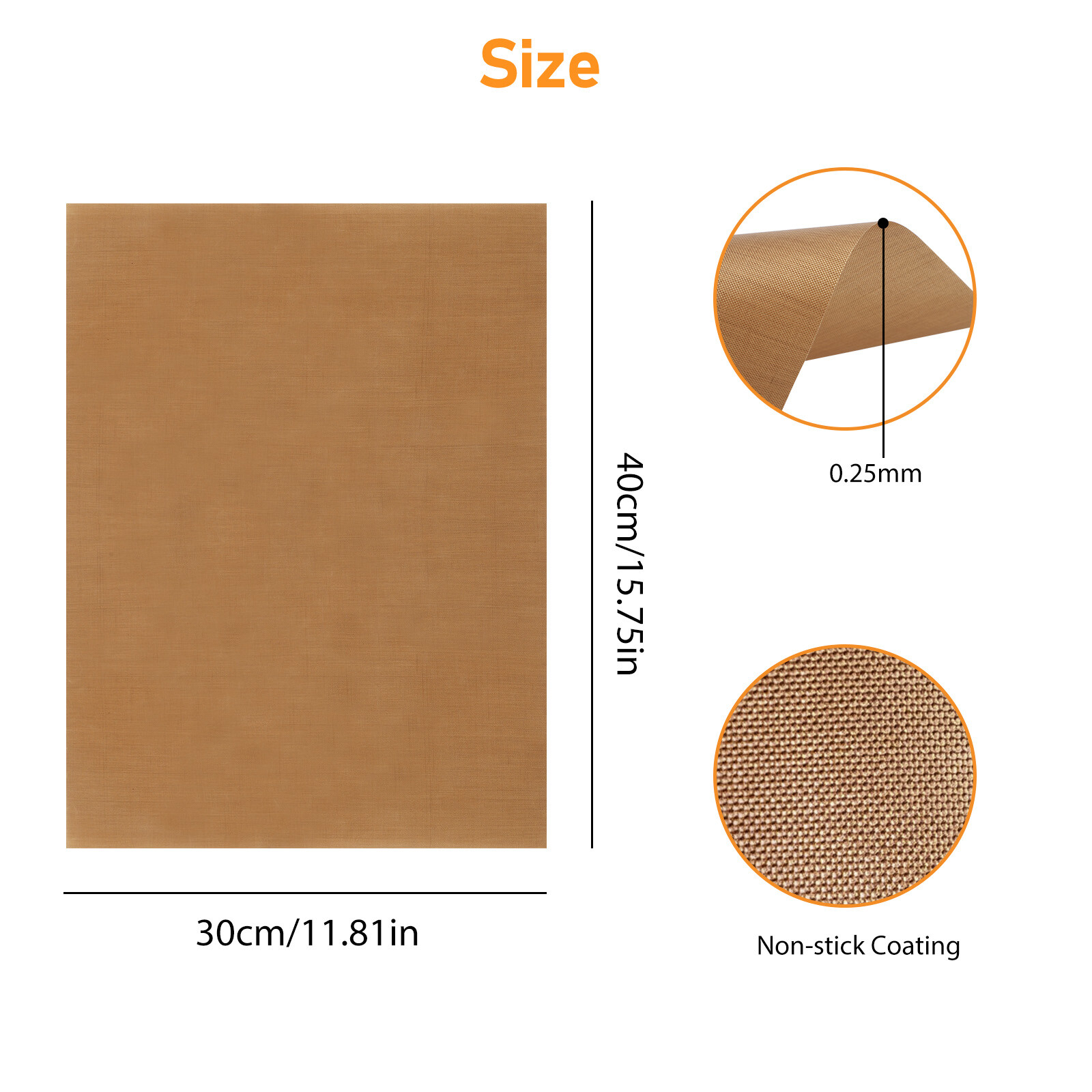 5pc Copper Grill Mats Baking Non-Stick BBQ Pad Reusable Cooking Oven Sheet Liner