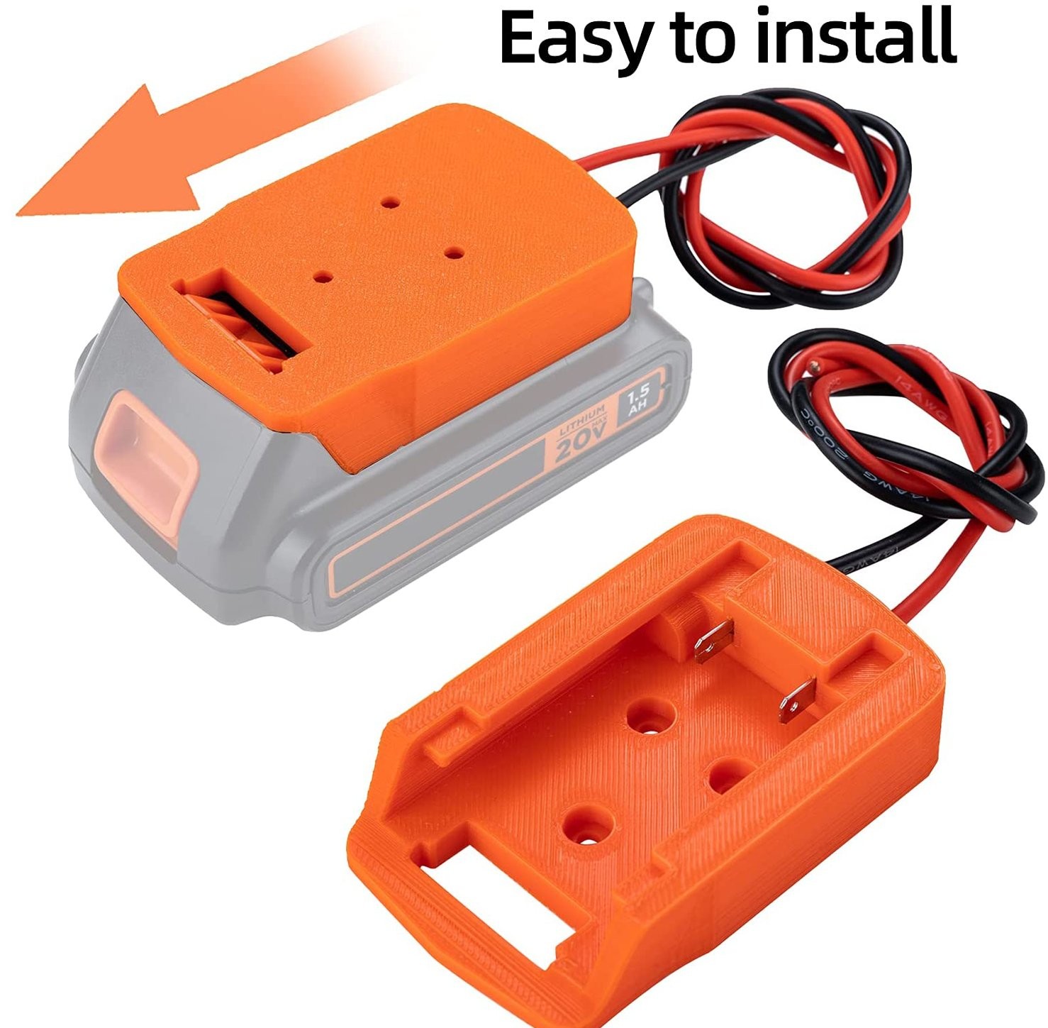 Power Wheels Adapter for Black Decker 20V Lithium Battery Dock Power Converter