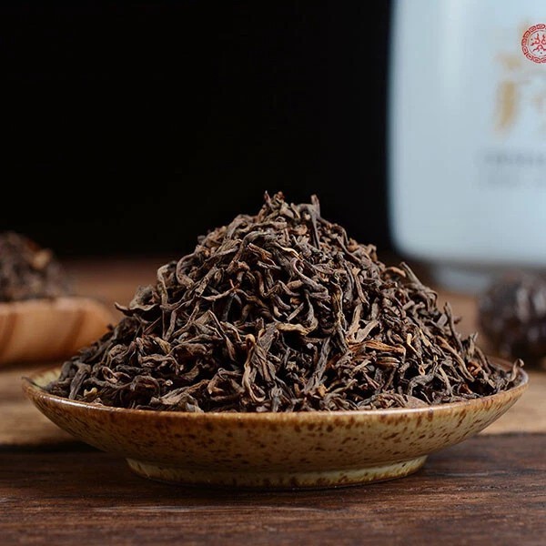 1000g Premium Wuzhou Liu Pao Hei Cha Liu Bao Aged Black Dark Tea In Basket