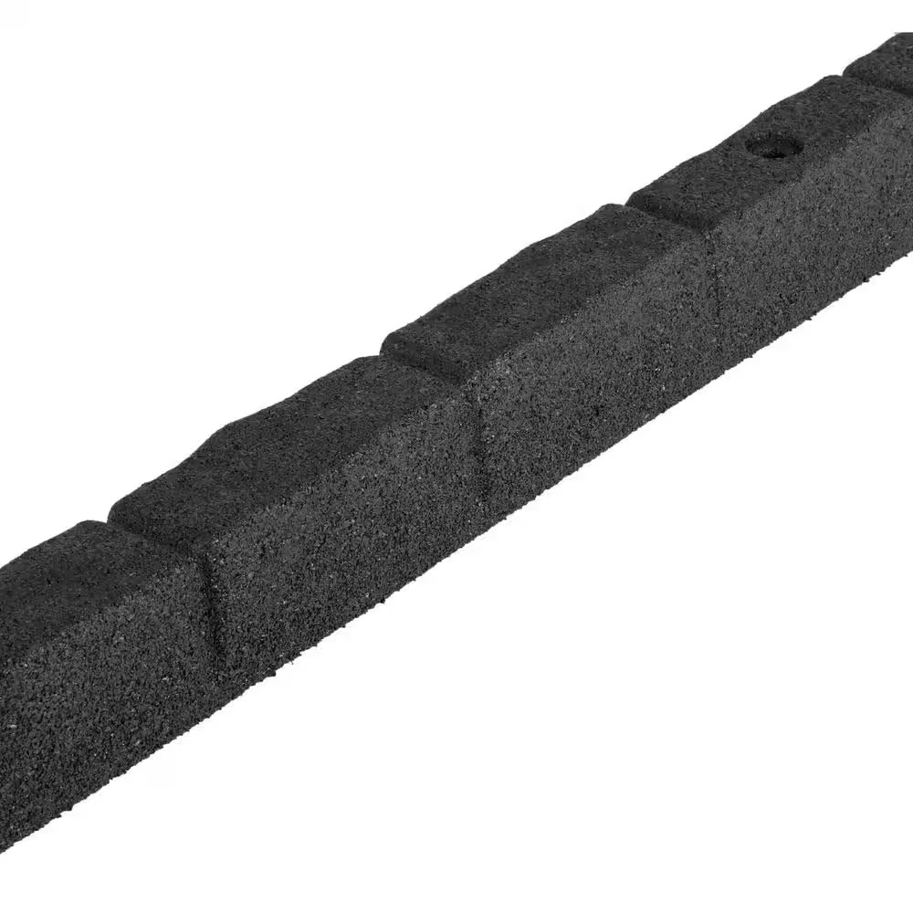 48 In. X 2.5 In. X 3 In. Black Smartloc Cobblestone Rubber Edging (4-Pack)
