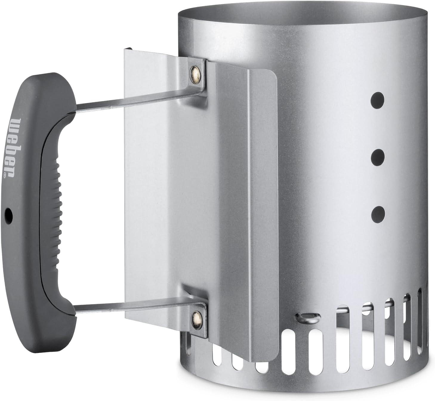 BBQ Charcoal Chimney Starter Weber 7447 Quick Grill Lighter Compact Rapidfire