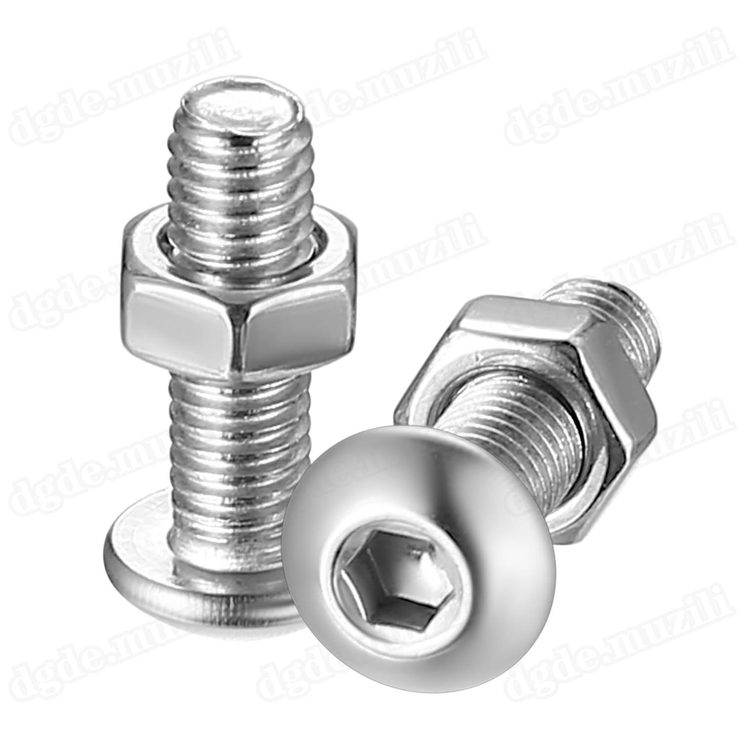 500x M3 4 M5 Button Head Socket Cap Screws Allen Bolts Hex Drive Stainless Steel