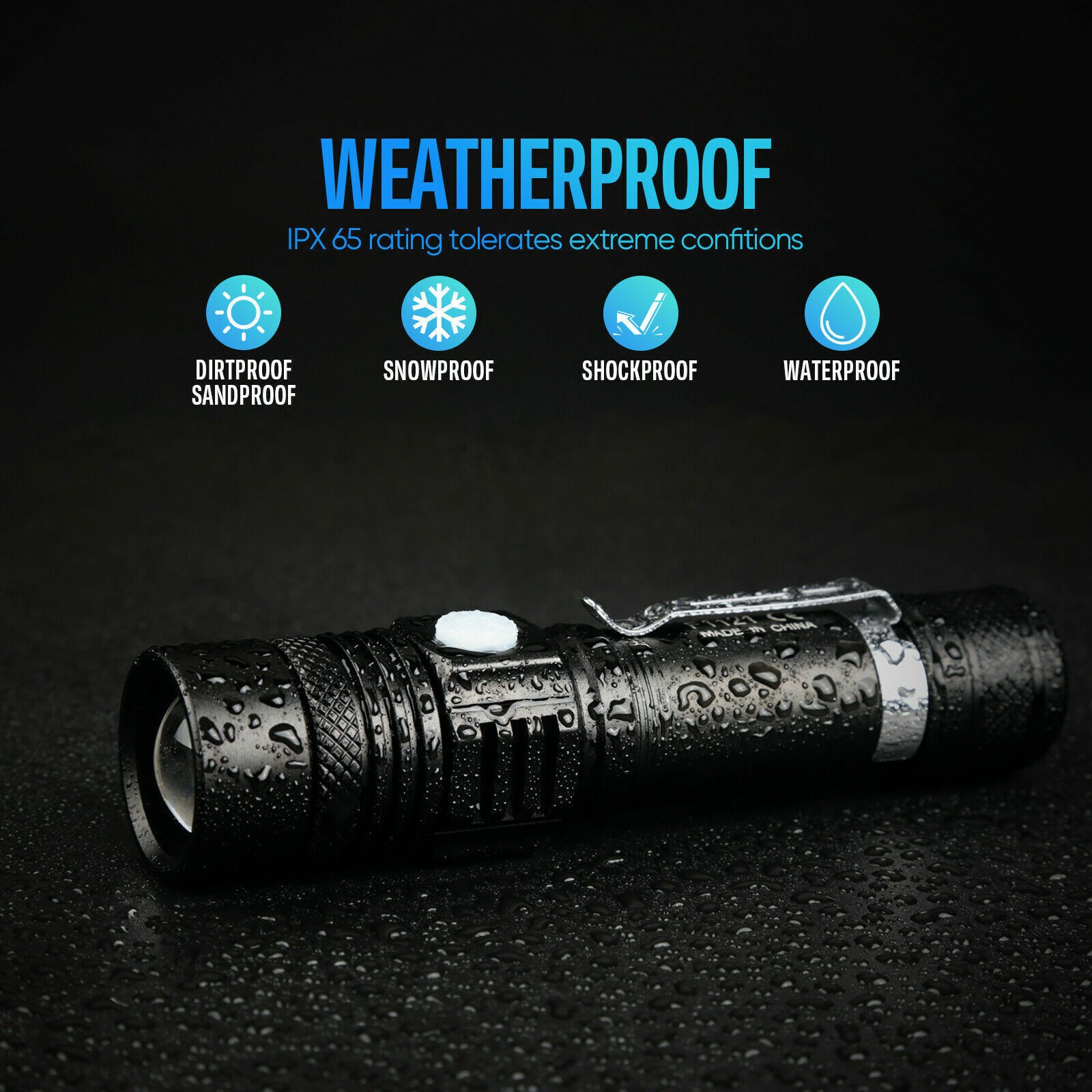 2PACK 99000000 LM Super Bright LED Tactical Flashlight Rechargeable Work Light