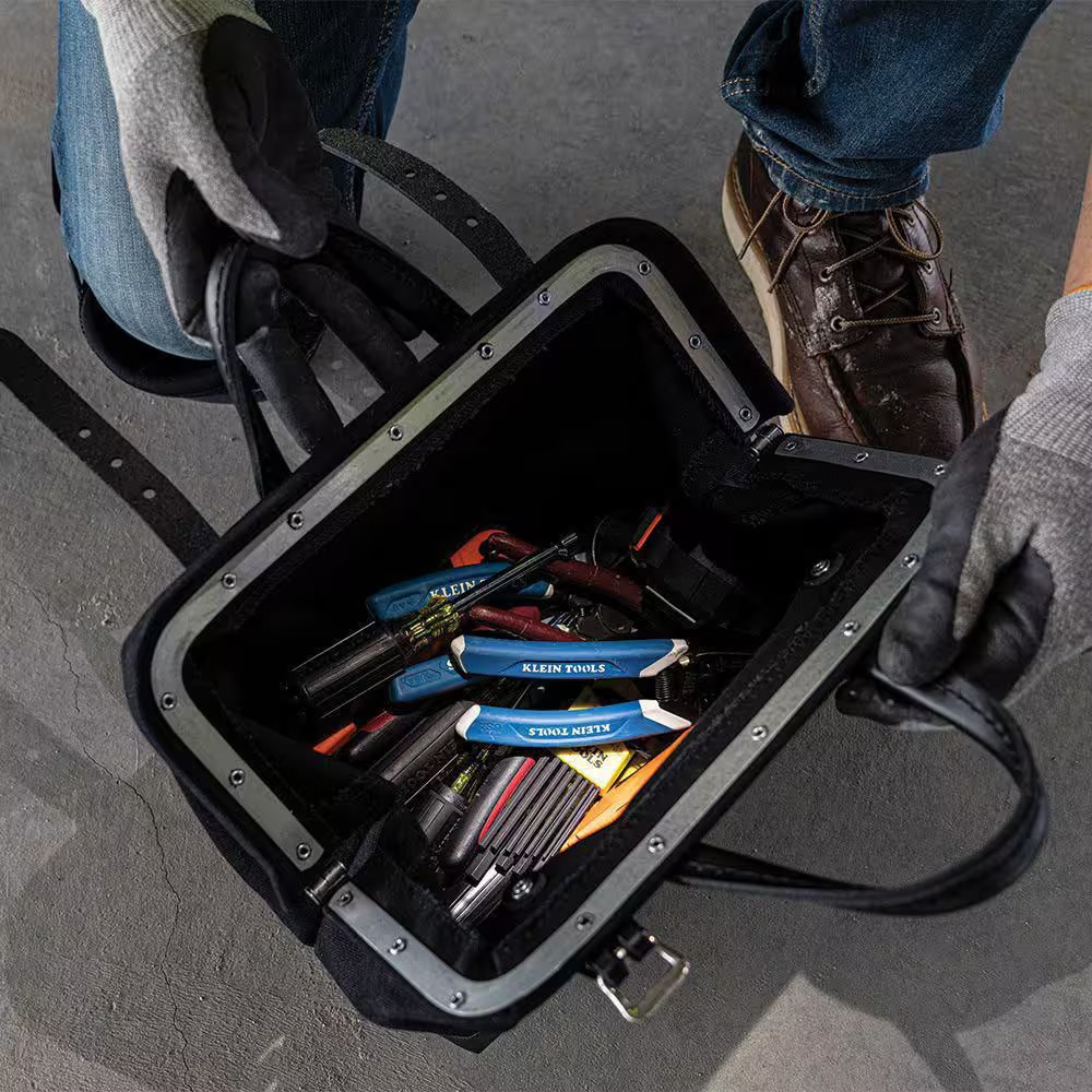 12 In. Tool Bag, Black Canvas