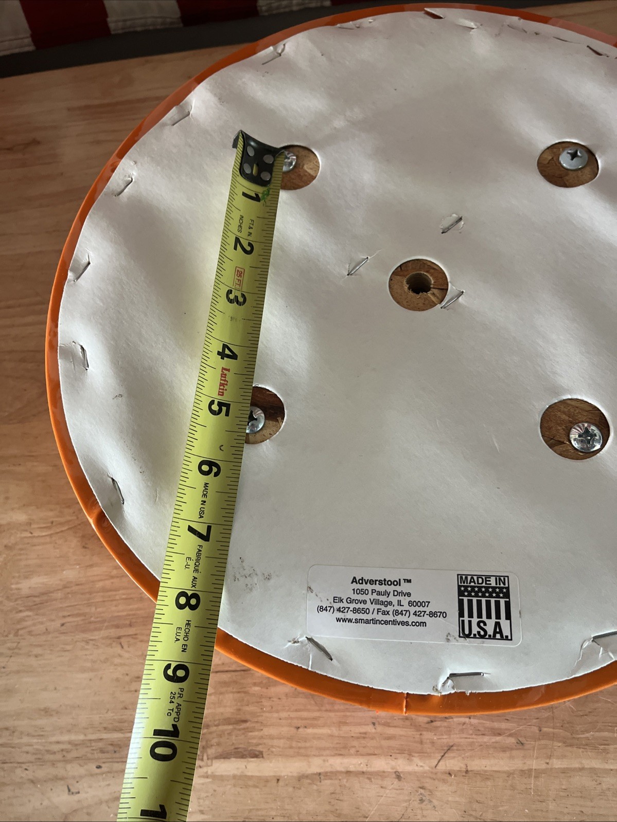 STIHL 14” Stool Cushion Orange White Logo Dealer New Old Stock HTF Man Cave