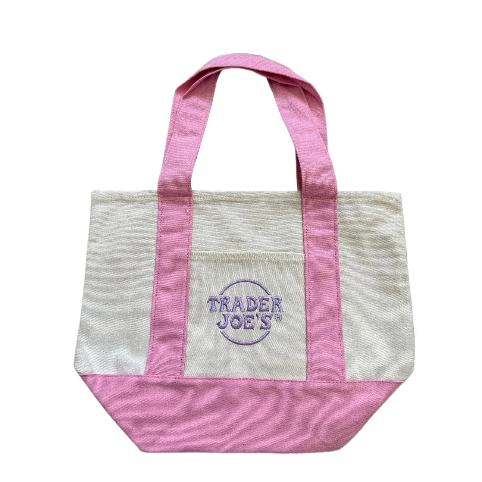 Trader Joe’s Mini Canvas Reusable Tote Bags Colorful Canvas Tote Bag 10 Colors
